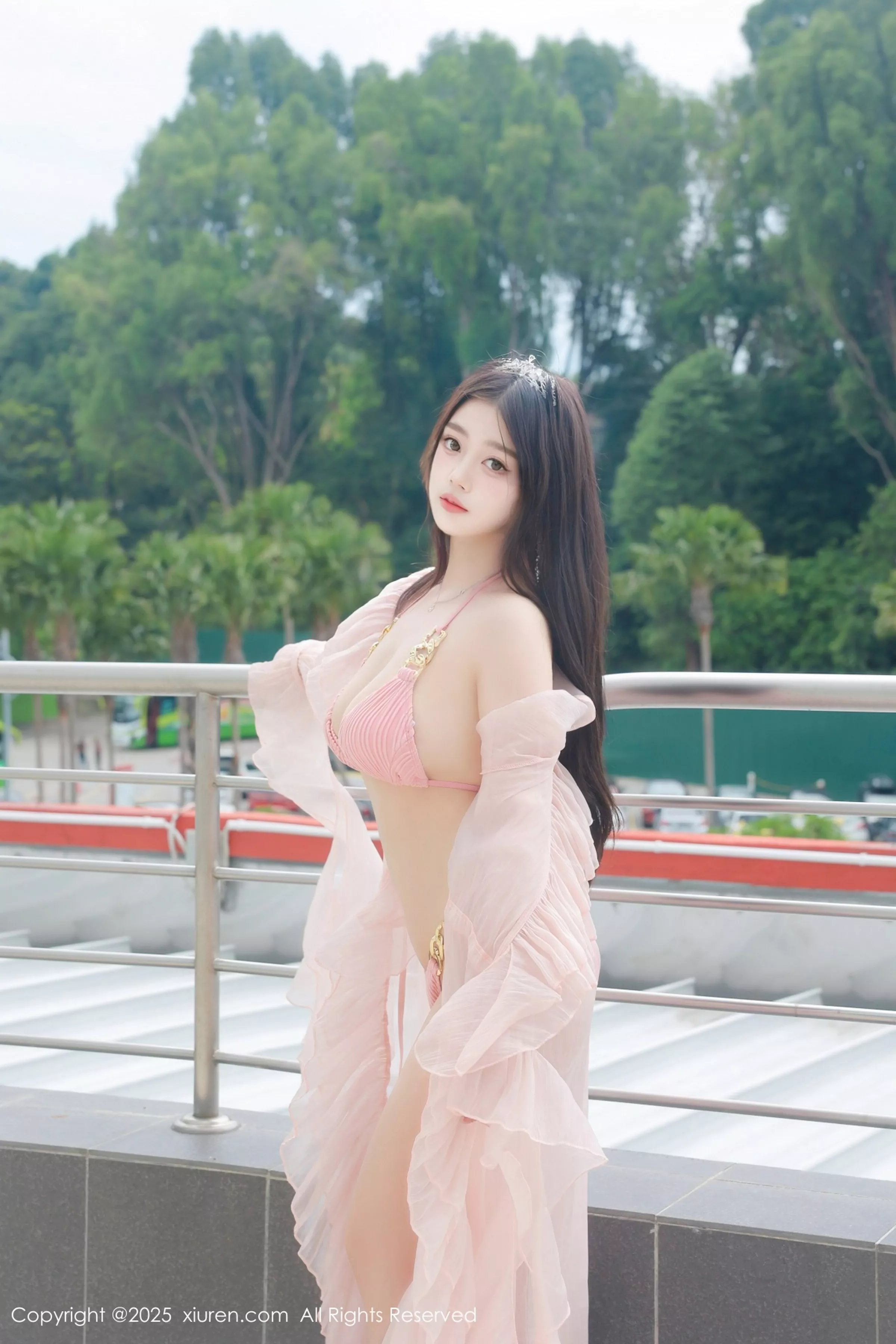 蛋蛋宝性感粉色薄纱服饰露粉色比基尼秀丰腴身材绝美写真 第 38 张