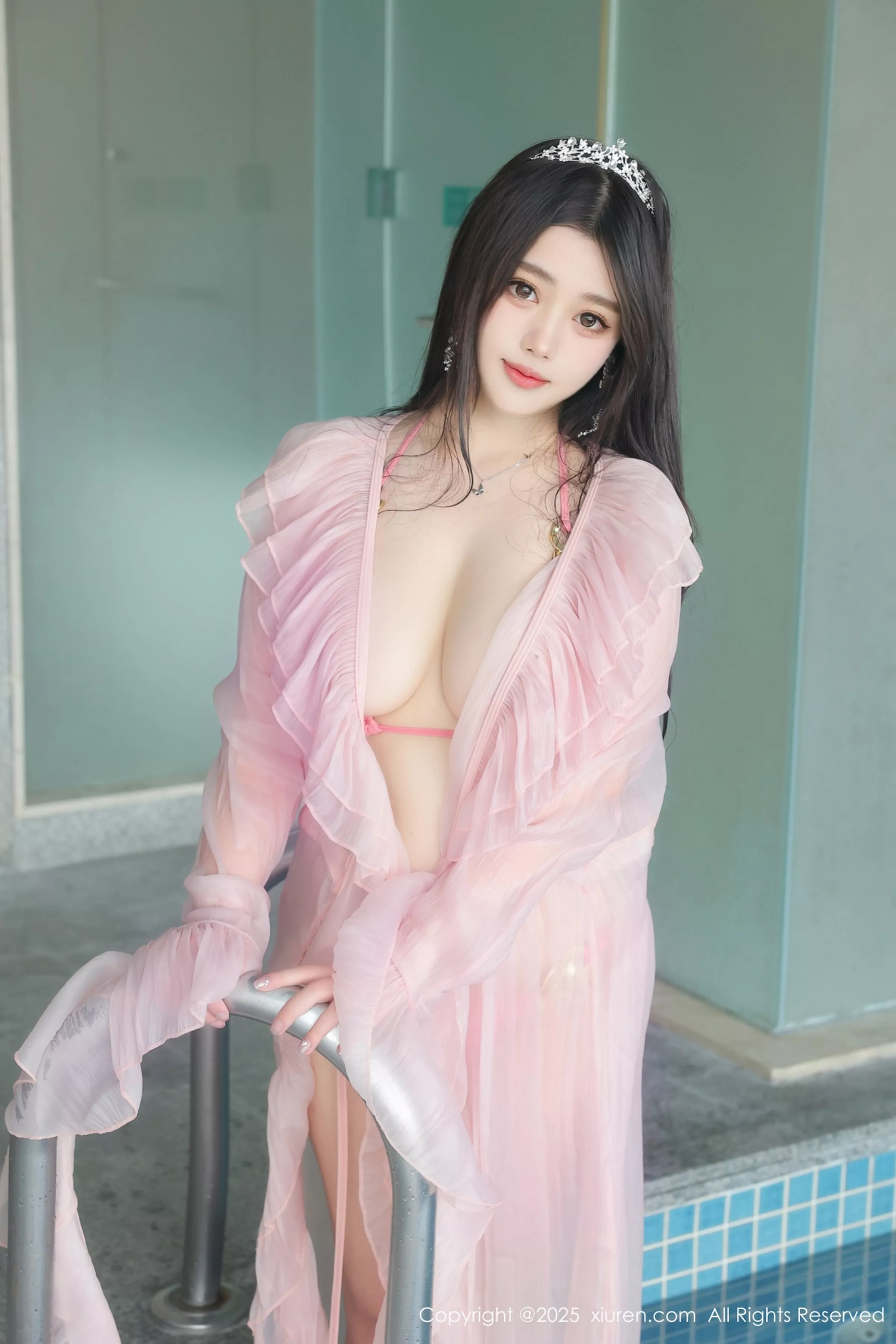 蛋蛋宝性感粉色薄纱服饰露粉色比基尼秀丰腴身材绝美写真 第 65 张
