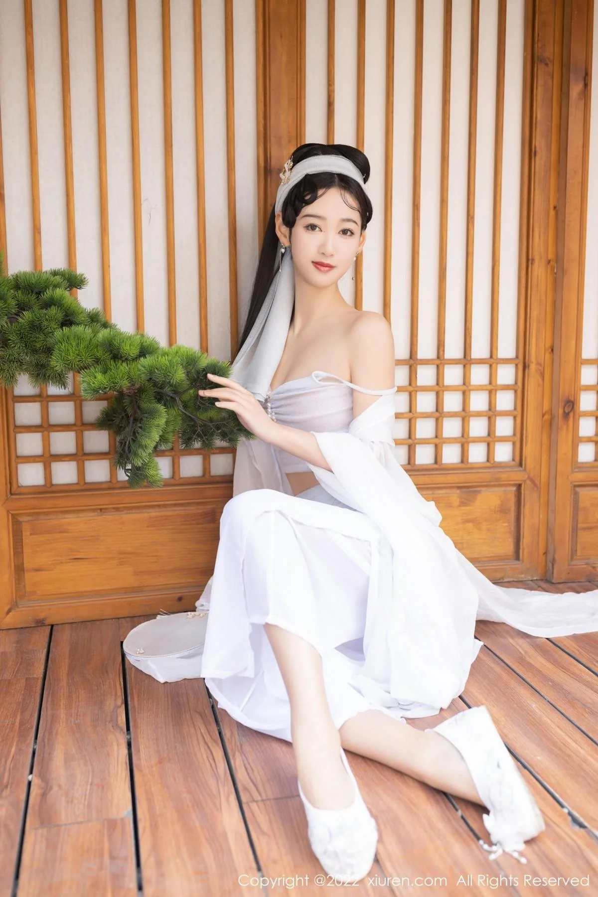 唐安琪＆陆萱萱古装合拍主题性感内衣配无内肉丝绝美写真 第 4 张
