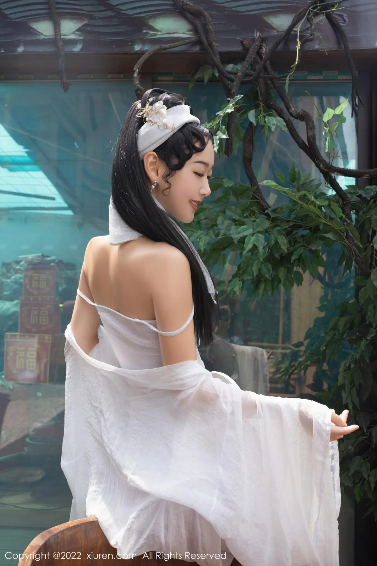 唐安琪＆陆萱萱古装合拍主题性感内衣配无内肉丝绝美写真 第 42 张