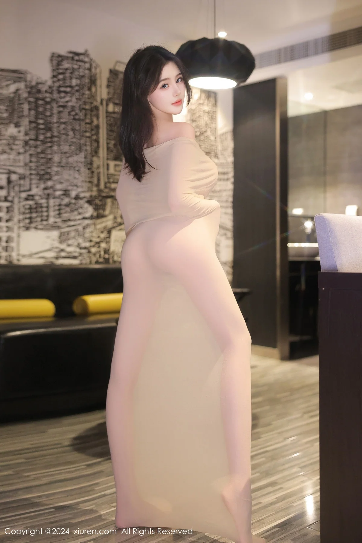 袁圆居家私房性感弹性肉色连体丝袜秀曼妙身姿完美绝美写真 第 20 张