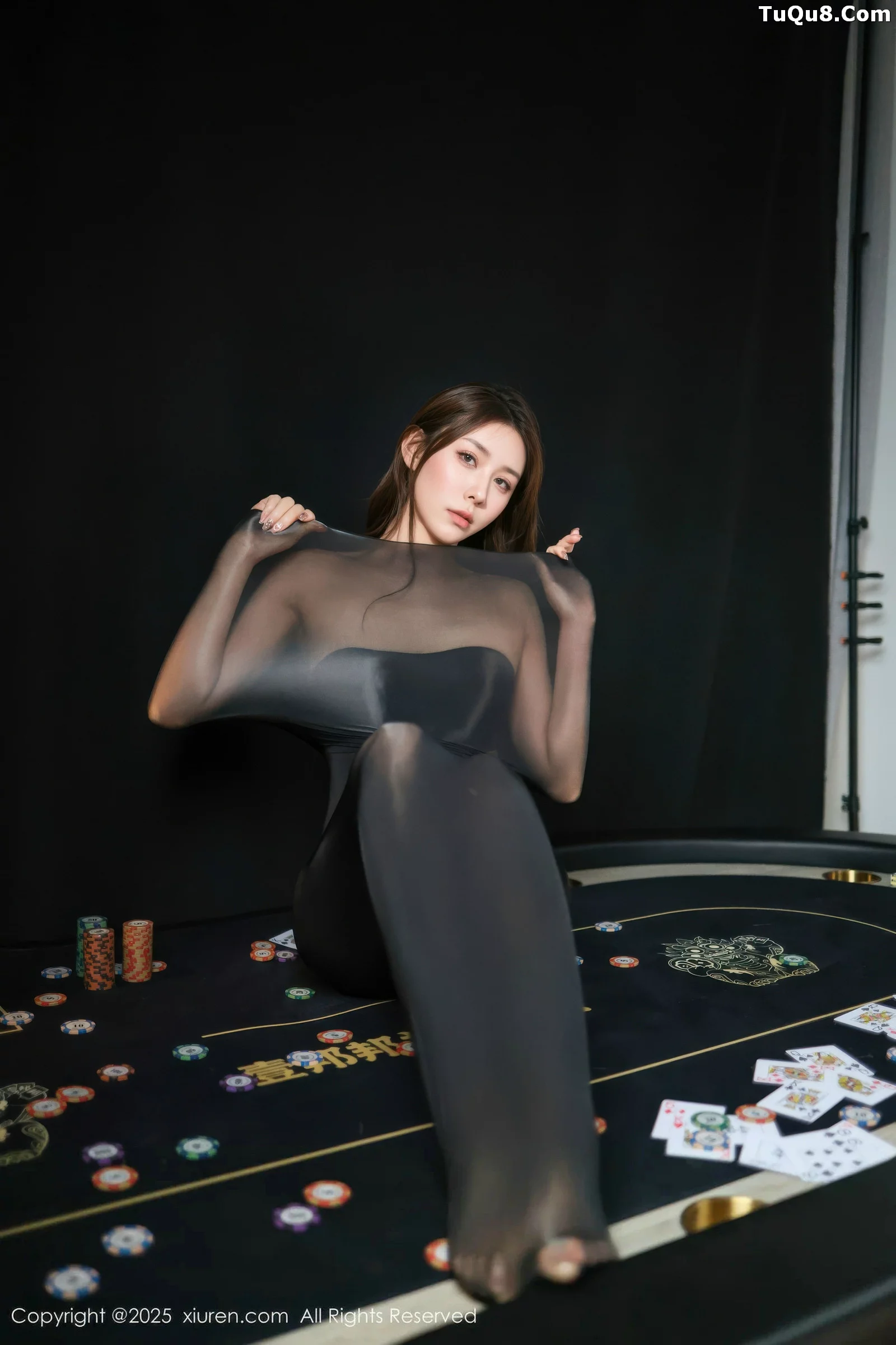悦兮性感黑色薄透连体丝袜露黑色内衣秀曼妙身姿绝美写真 第 18 张