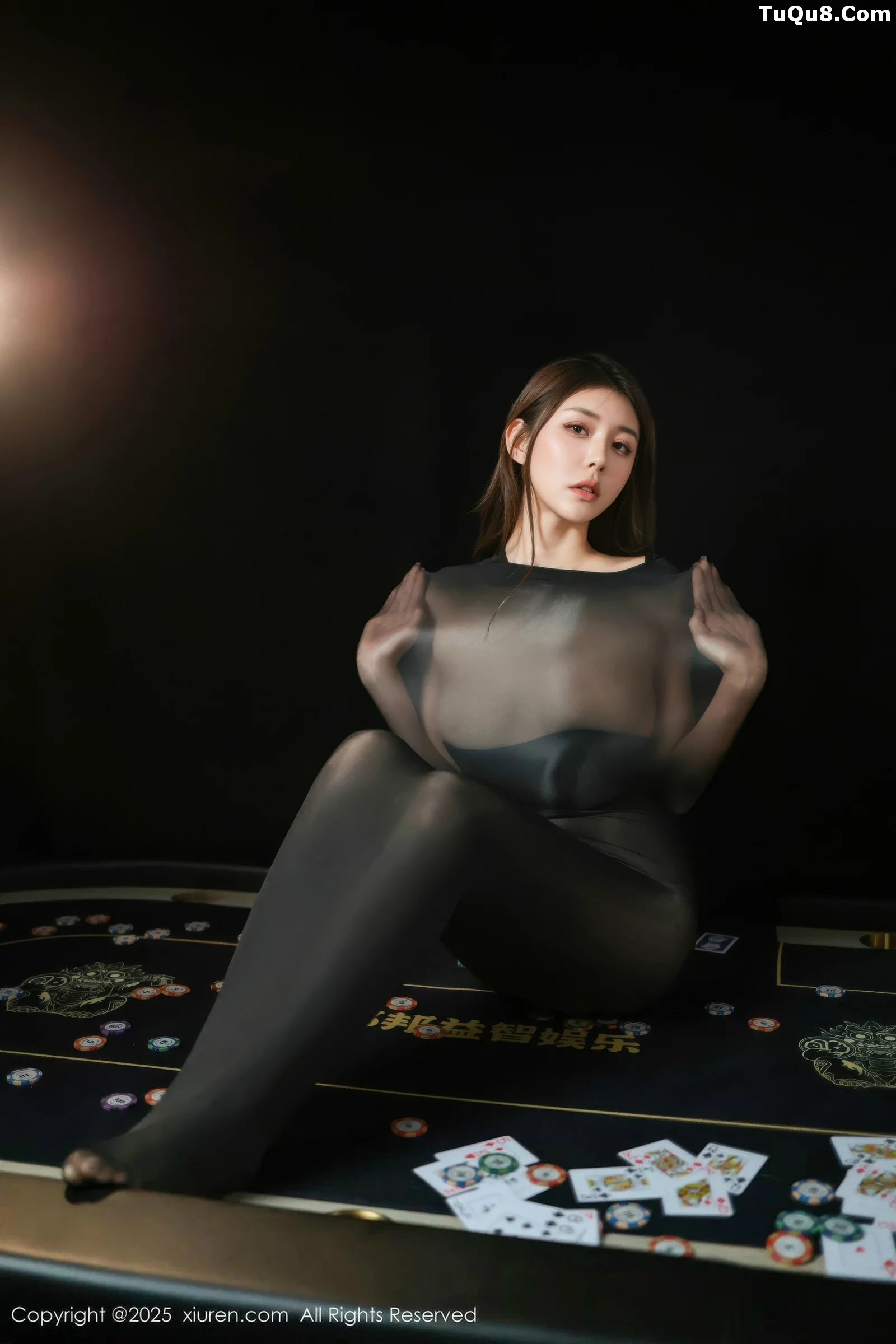 悦兮性感黑色薄透连体丝袜露黑色内衣秀曼妙身姿绝美写真 第 22 张