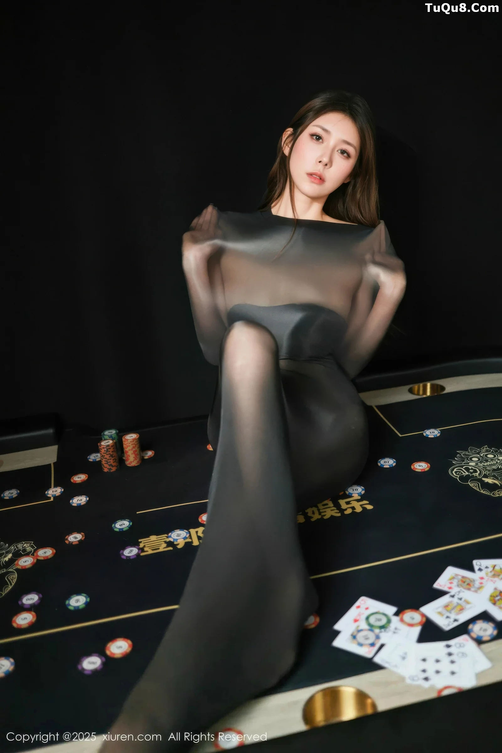 悦兮性感黑色薄透连体丝袜露黑色内衣秀曼妙身姿绝美写真 第 23 张
