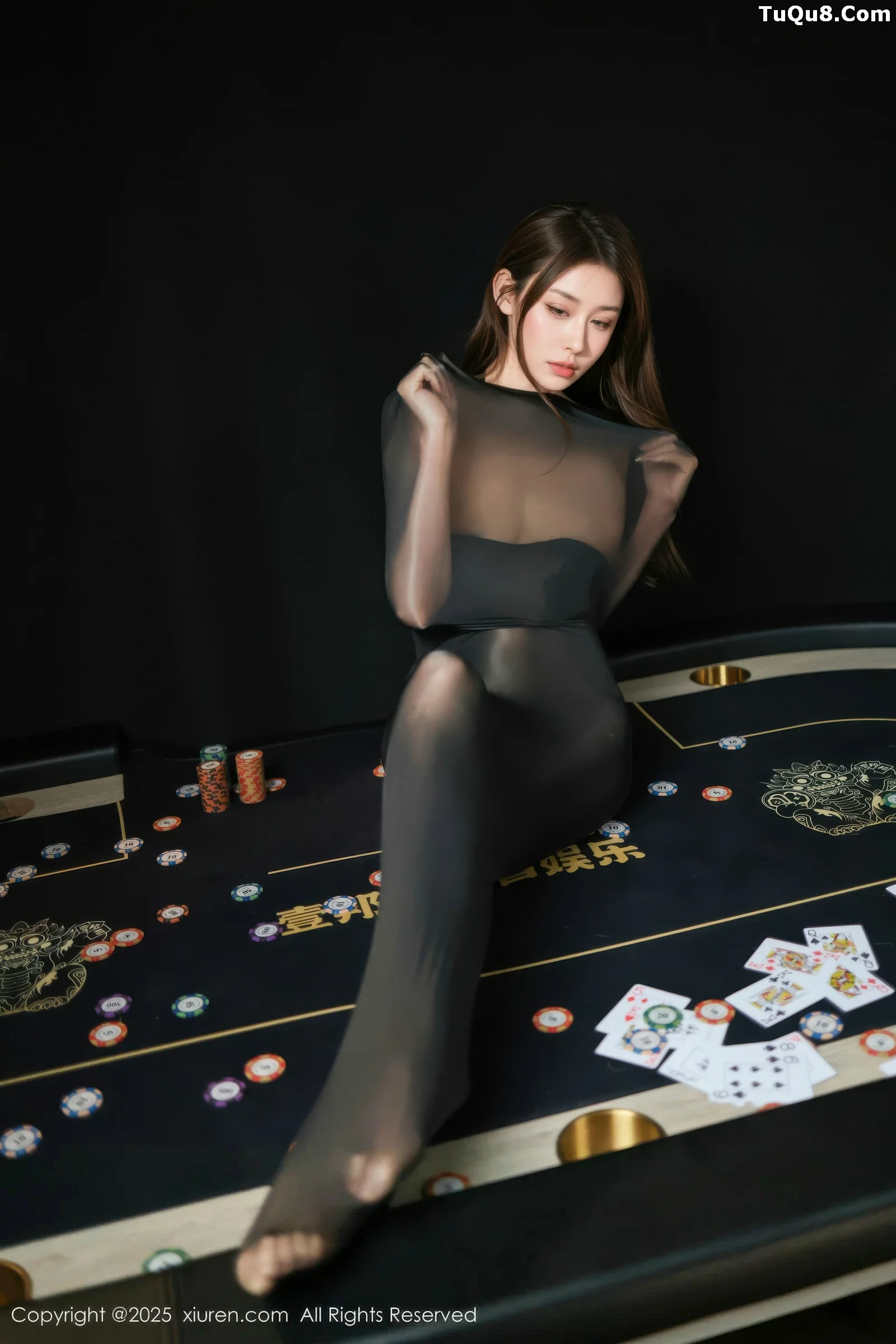 悦兮性感黑色薄透连体丝袜露黑色内衣秀曼妙身姿绝美写真 第 26 张