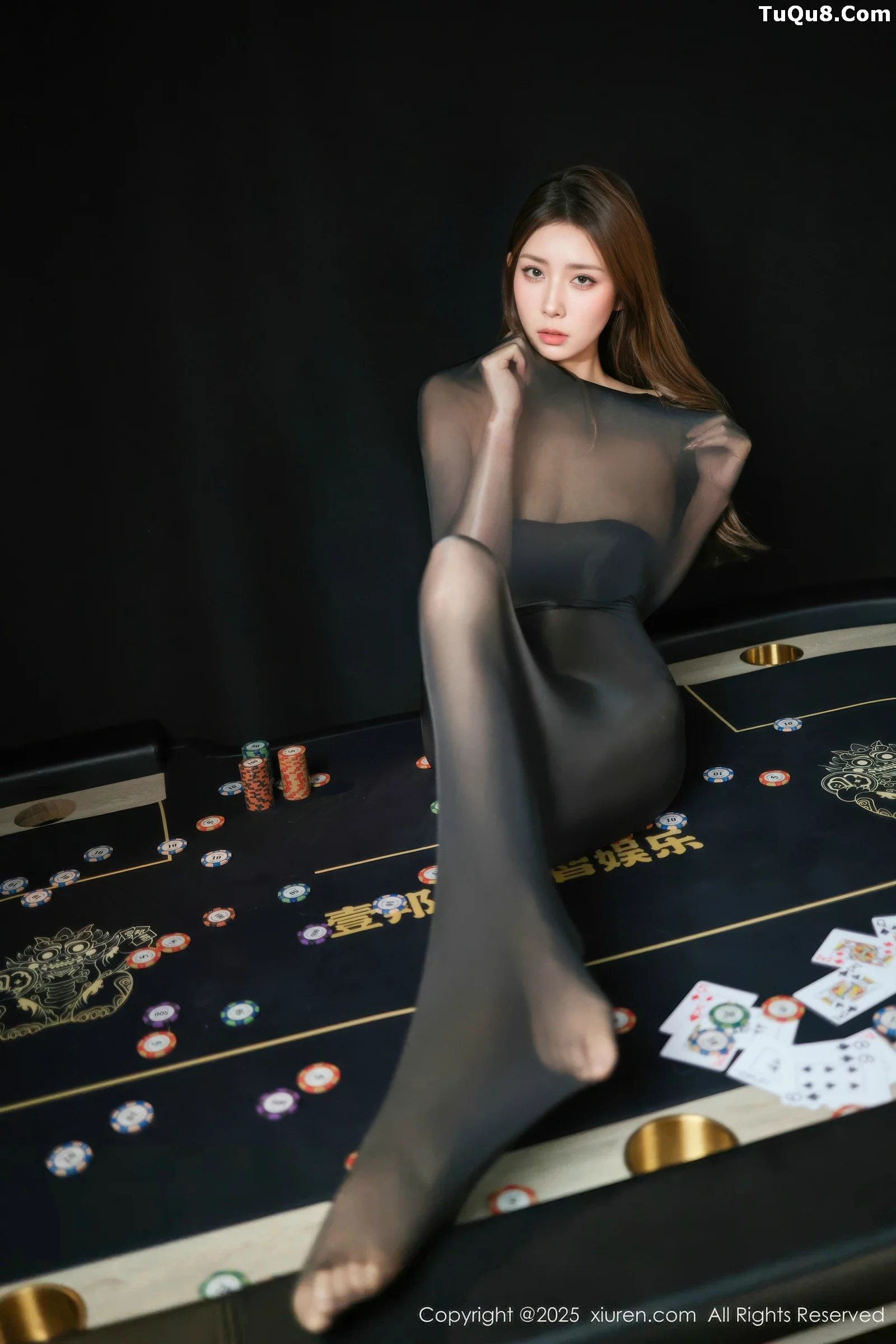 悦兮性感黑色薄透连体丝袜露黑色内衣秀曼妙身姿绝美写真 第 28 张