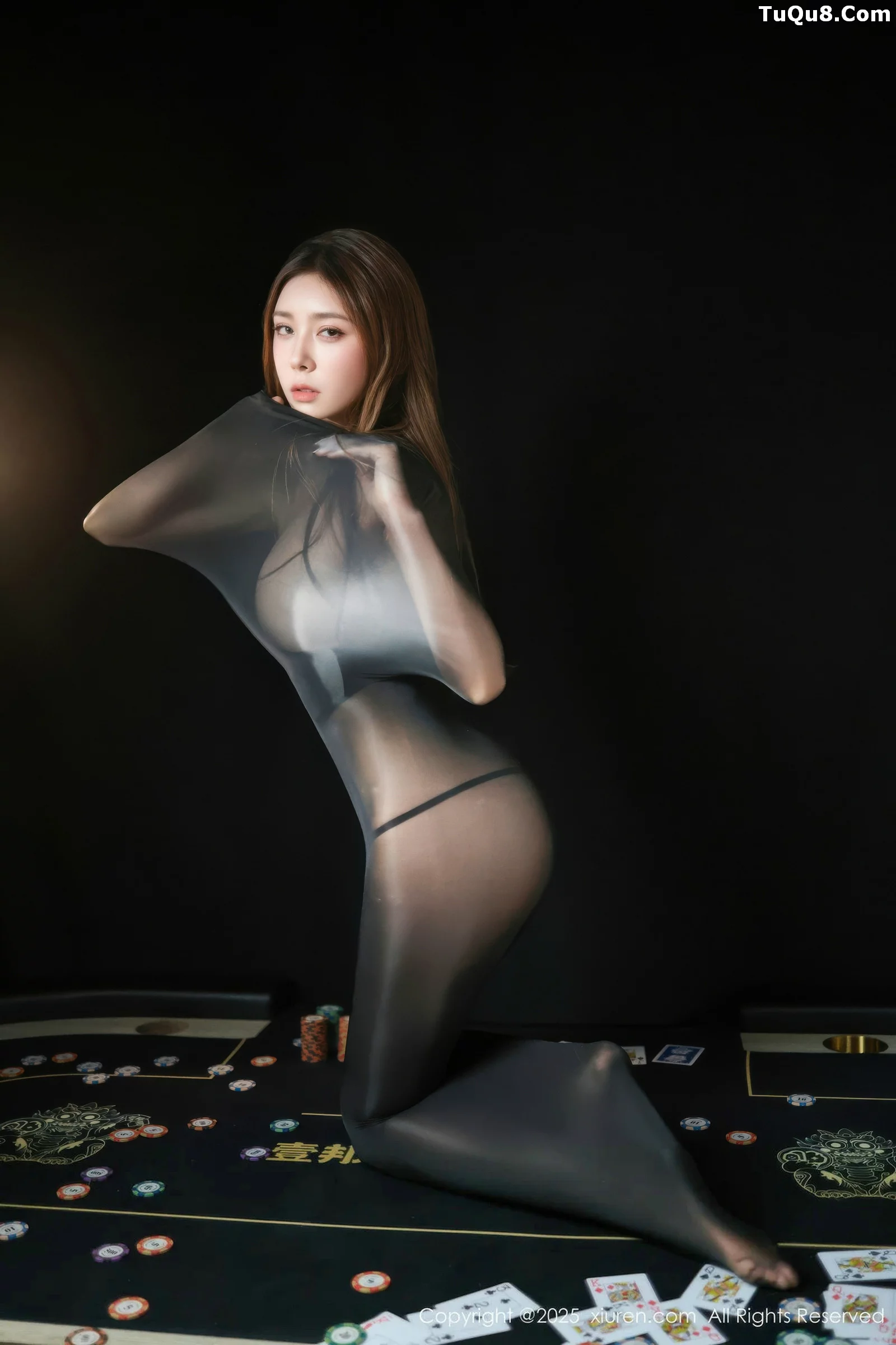 悦兮性感黑色薄透连体丝袜露黑色内衣秀曼妙身姿绝美写真 第 39 张