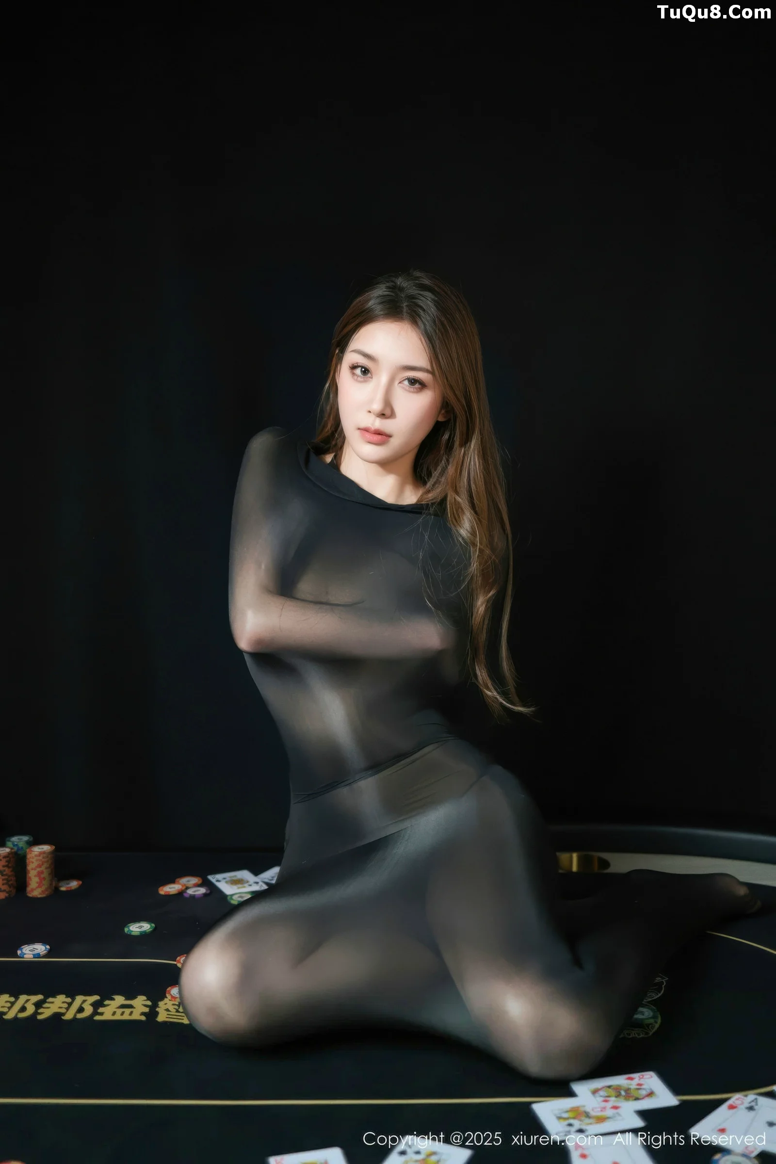 悦兮性感黑色薄透连体丝袜露黑色内衣秀曼妙身姿绝美写真 第 49 张