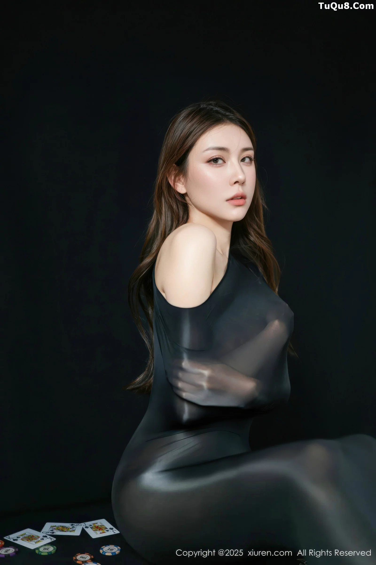 悦兮性感黑色薄透连体丝袜露黑色内衣秀曼妙身姿绝美写真 第 51 张