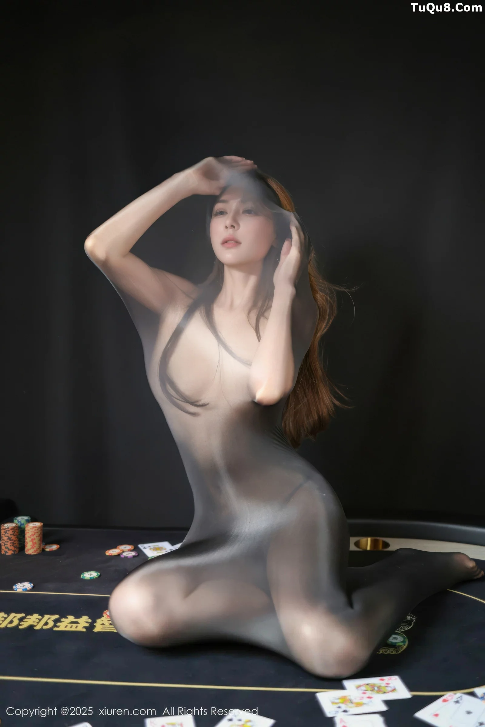 悦兮性感黑色薄透连体丝袜露黑色内衣秀曼妙身姿绝美写真 第 86 张