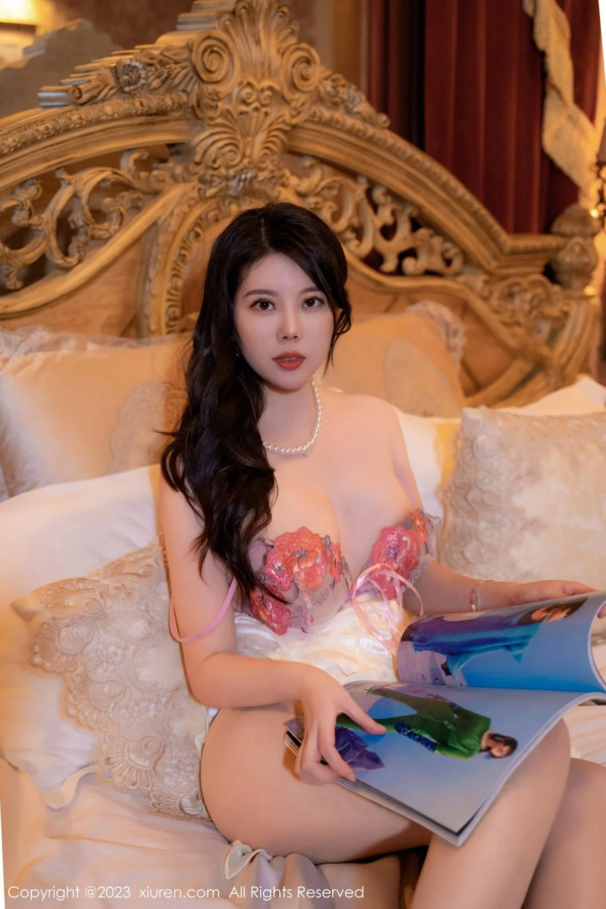 白茹雪脱性感白色旗袍露花色轻透内衣秀丰满身材绝美写真 第 48 张