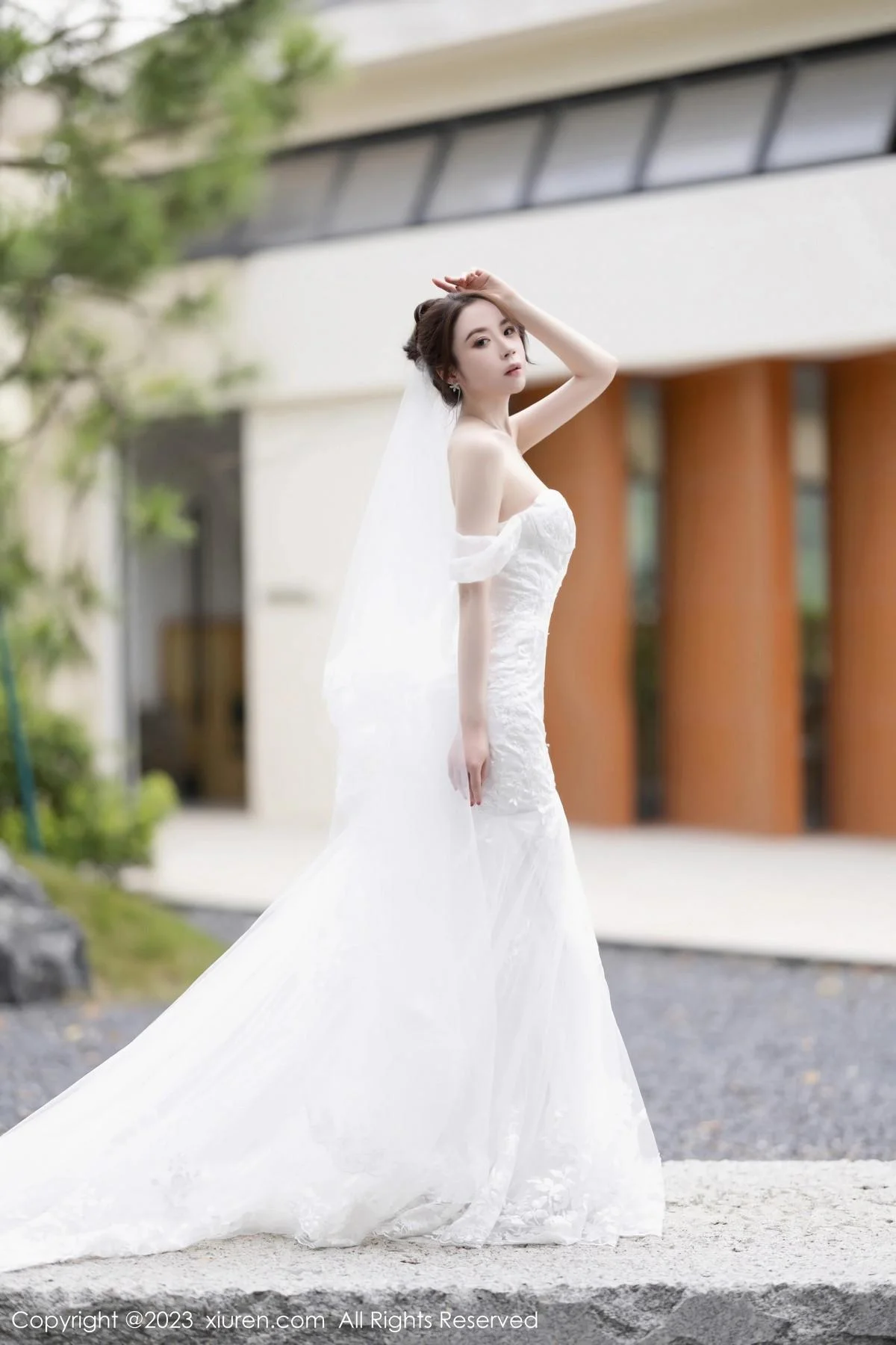 梦心玥安吉旅拍性感白色婚纱服饰半脱秀曼妙身姿绝美写真 第 11 张