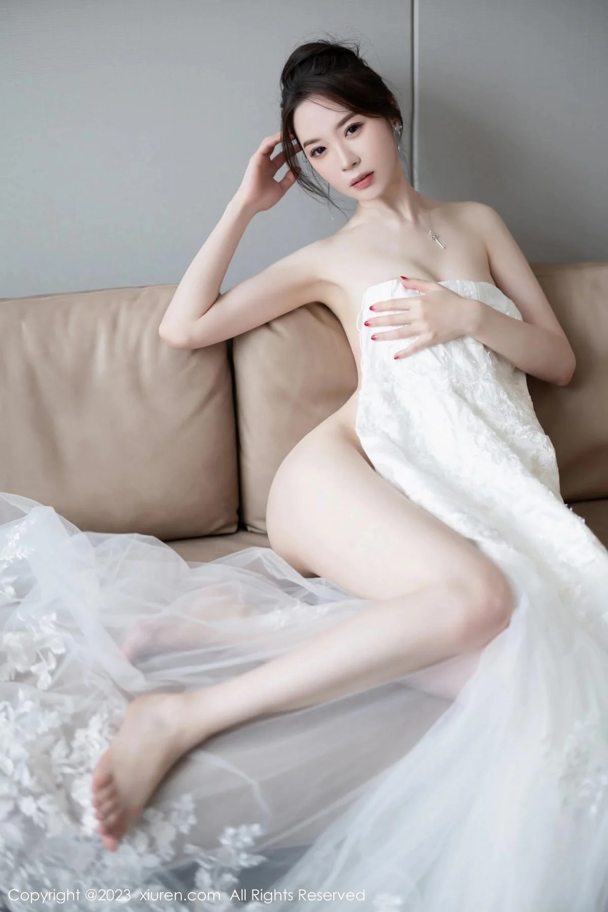 梦心玥安吉旅拍性感白色婚纱服饰半脱秀曼妙身姿绝美写真 第 43 张