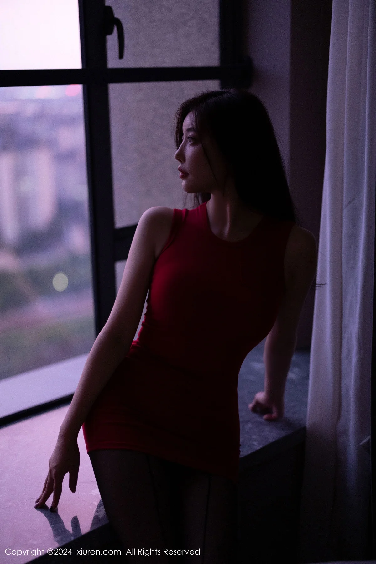 杨晨晨Yome红色连衣短裙+红色情趣服饰秀丰腴身材绝美写真 第 31 张