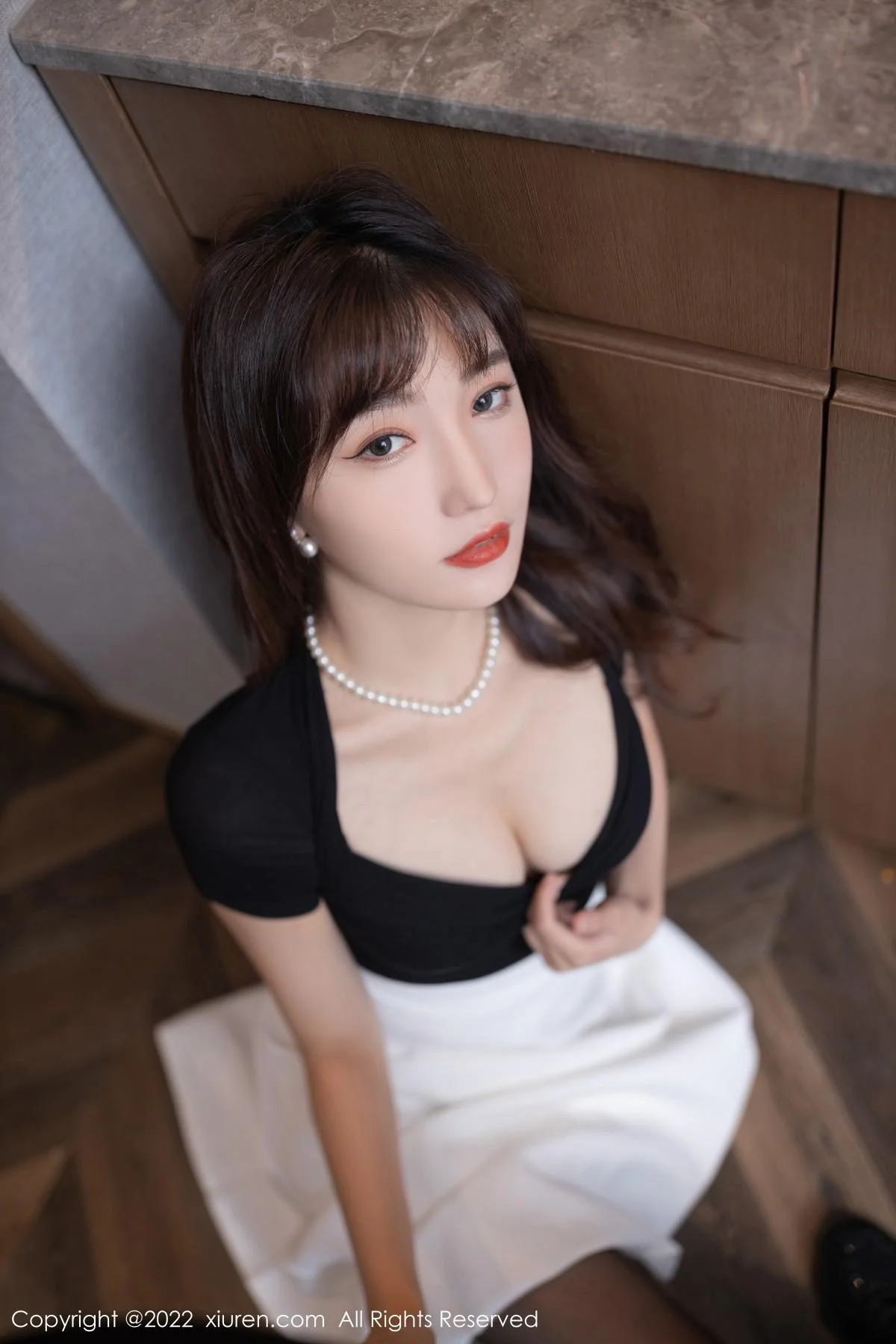 陆萱萱珠三角旅拍私房半脱露蕾丝内衣配超薄黑丝绝美写真 第 67 张