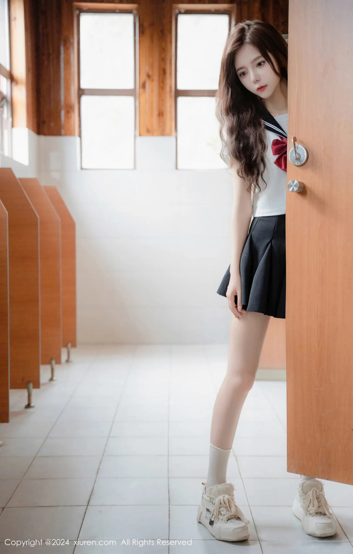 拍黄瓜girl性感JK制服露白色蕾丝内衣秀曼妙身姿绝美写真 第 45 张