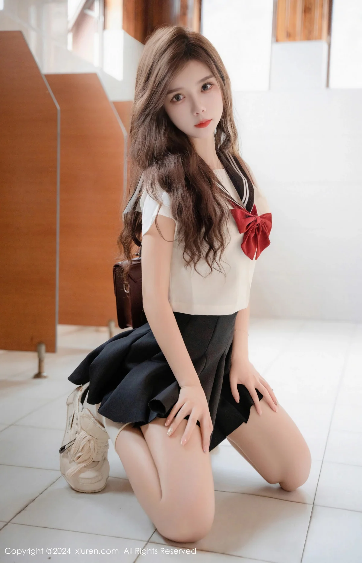 拍黄瓜girl性感JK制服露白色蕾丝内衣秀曼妙身姿绝美写真 第 52 张