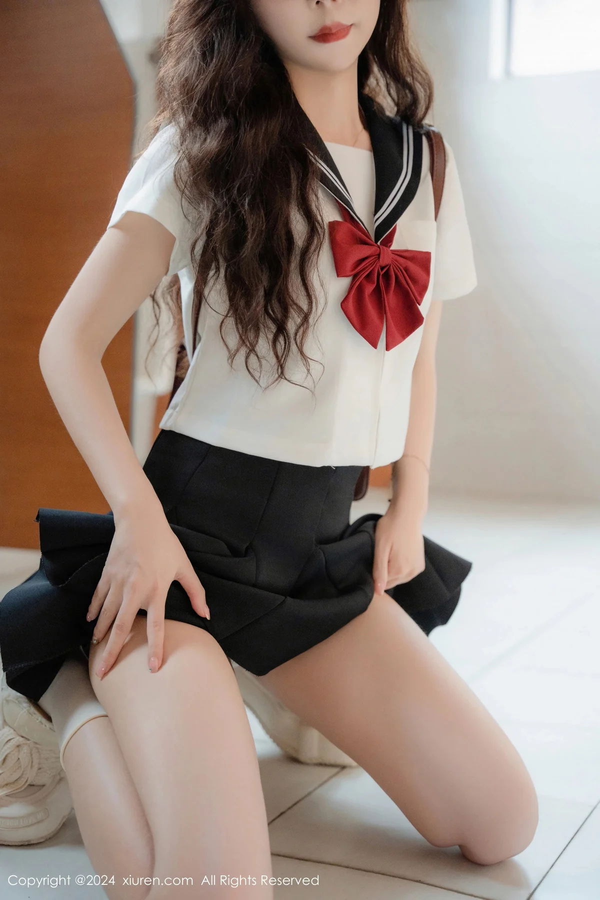 拍黄瓜girl性感JK制服露白色蕾丝内衣秀曼妙身姿绝美写真 第 53 张