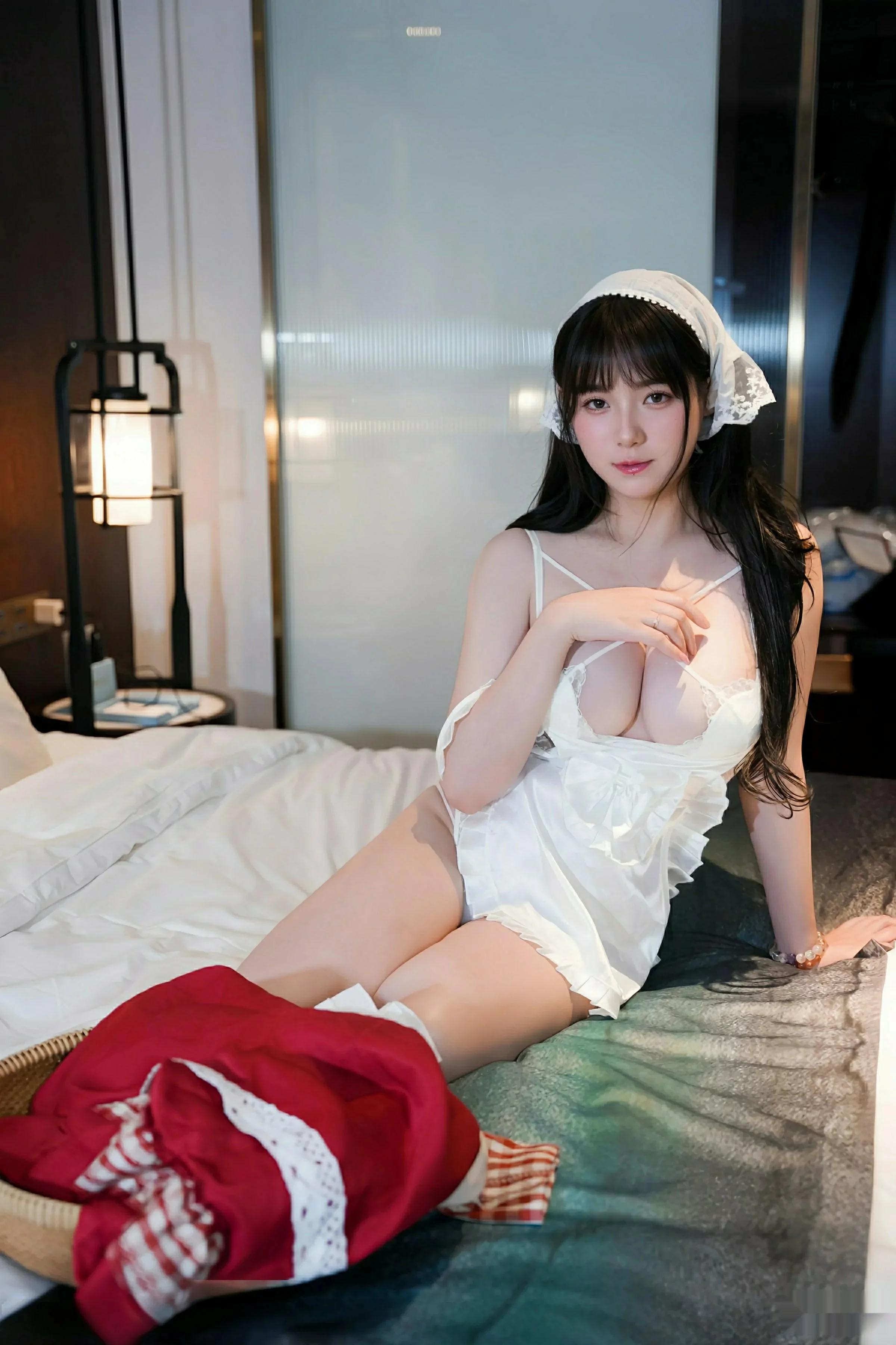 软情性感白色女仆服饰配白色丝袜秀曼妙身姿迷人绝美写真 第 56 张
