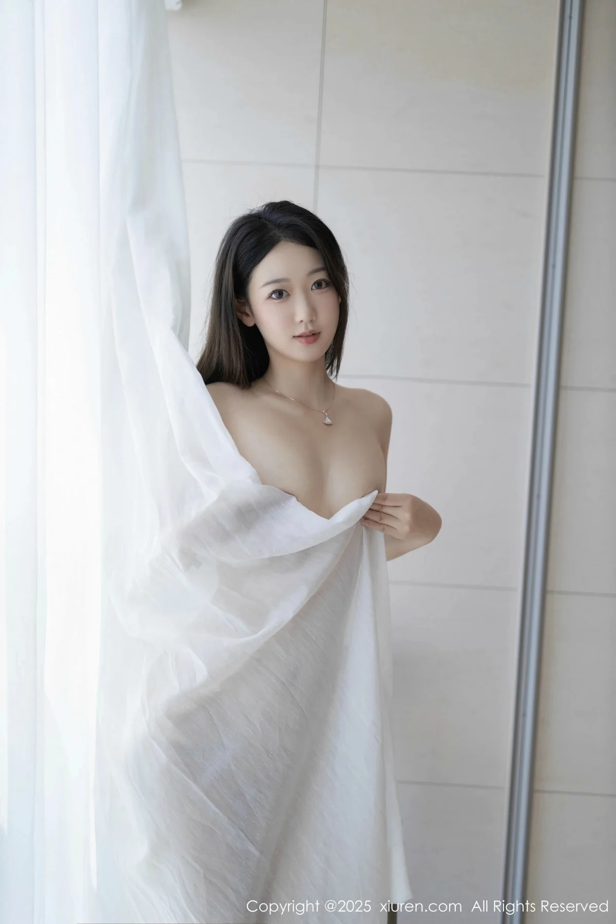 唐安琪性感白色连衣长裙配开档肉丝秀曼妙身姿撩人绝美写真 第 118 张