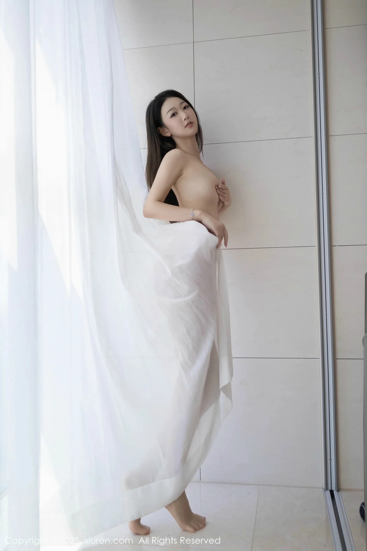 唐安琪性感白色连衣长裙配开档肉丝秀曼妙身姿撩人绝美写真 第 132 张