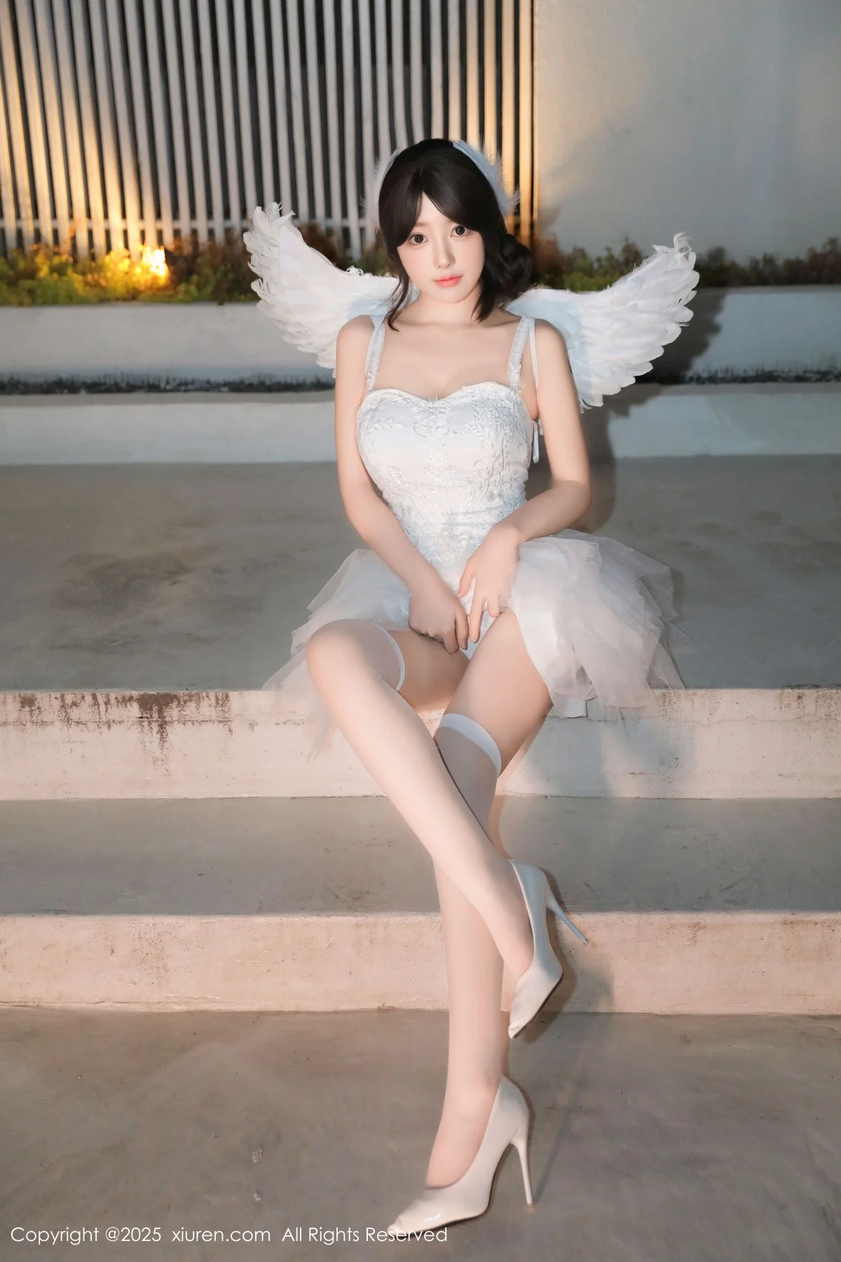 桃妖夭天使装扮露性感白色内衣配白丝袜秀曼妙身材绝美写真 第 19 张