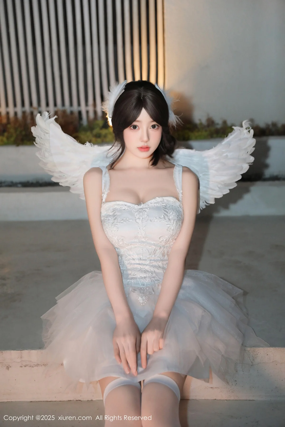 桃妖夭天使装扮露性感白色内衣配白丝袜秀曼妙身材绝美写真 第 22 张