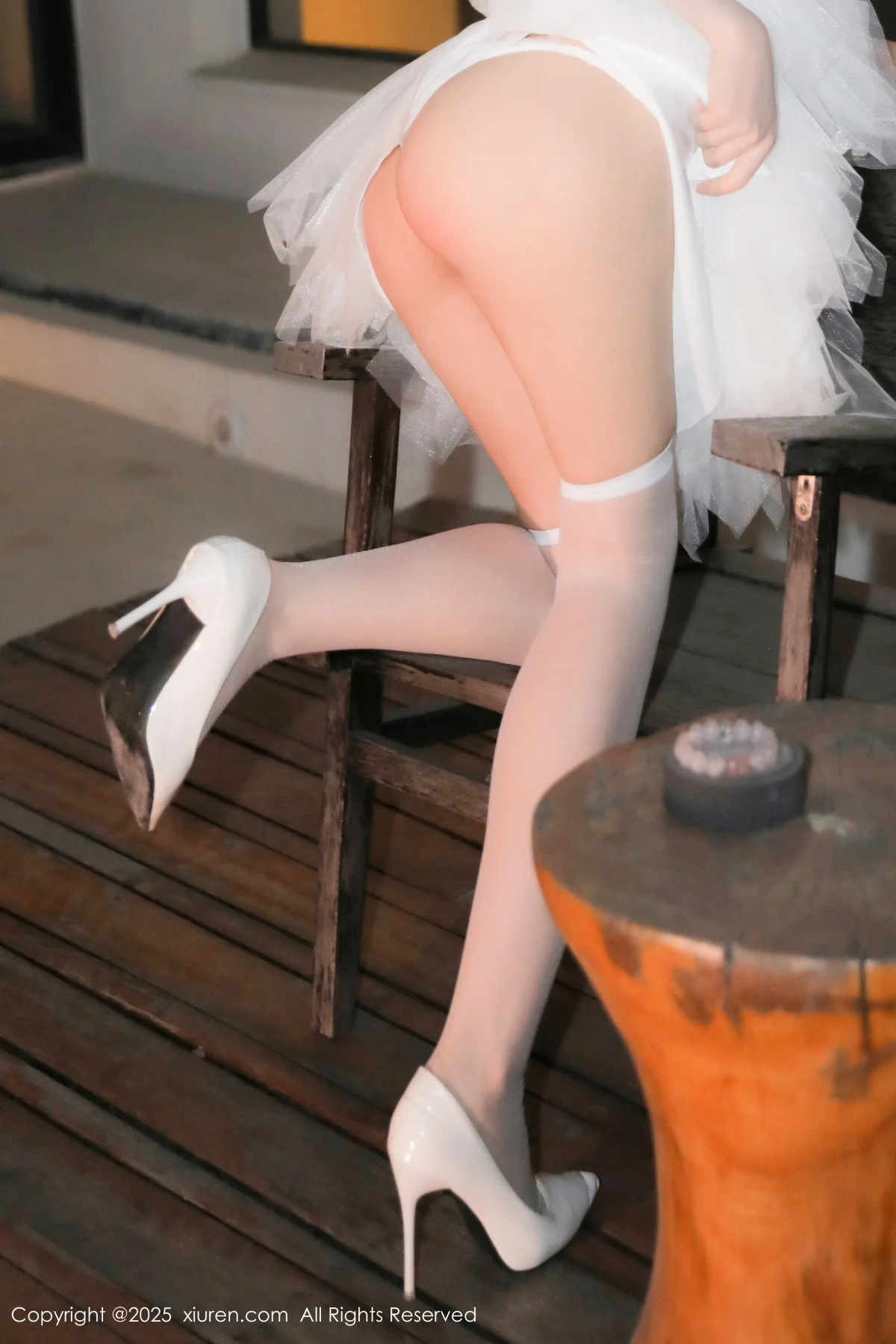 桃妖夭天使装扮露性感白色内衣配白丝袜秀曼妙身材绝美写真 第 31 张