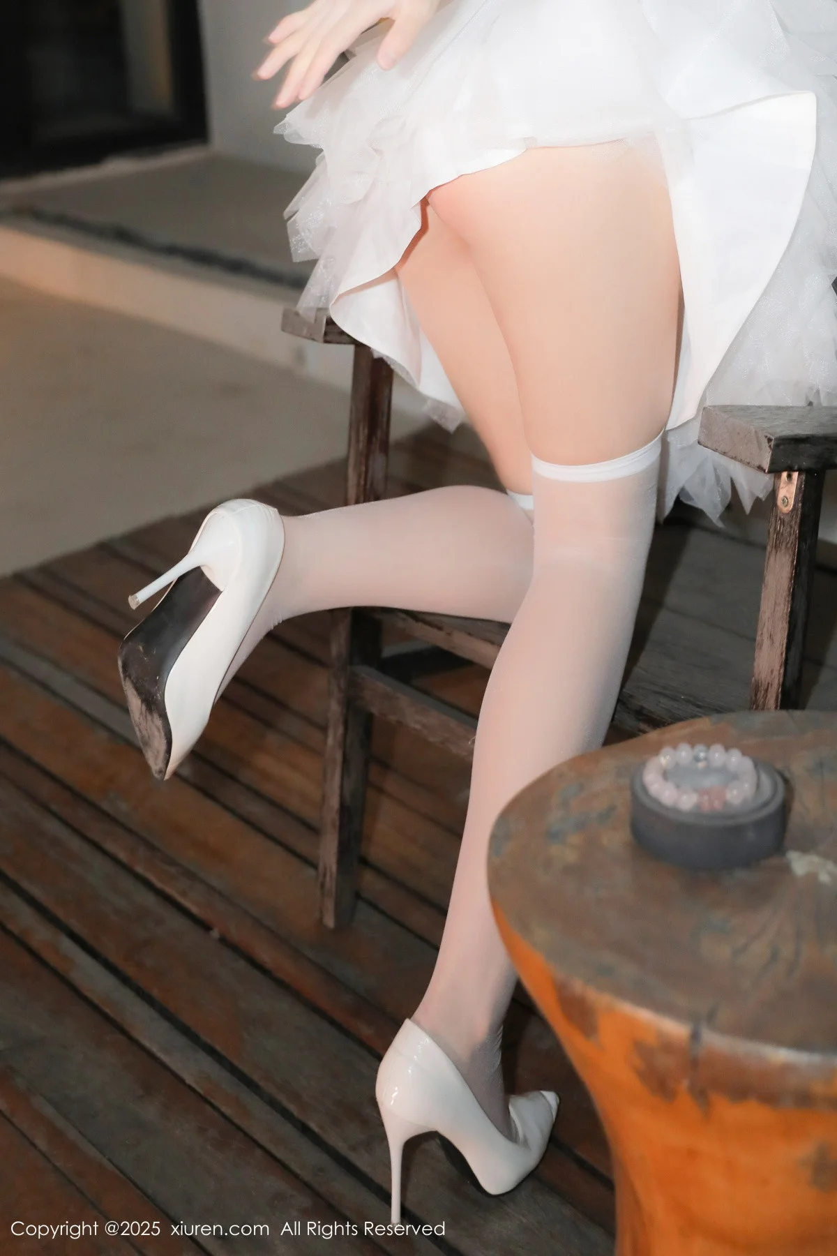 桃妖夭天使装扮露性感白色内衣配白丝袜秀曼妙身材绝美写真 第 34 张