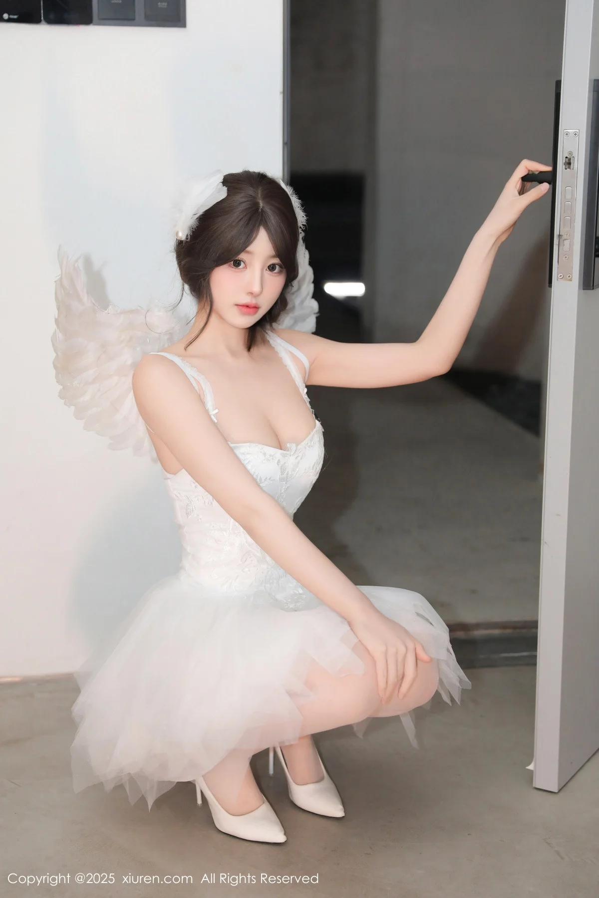 桃妖夭天使装扮露性感白色内衣配白丝袜秀曼妙身材绝美写真 第 46 张