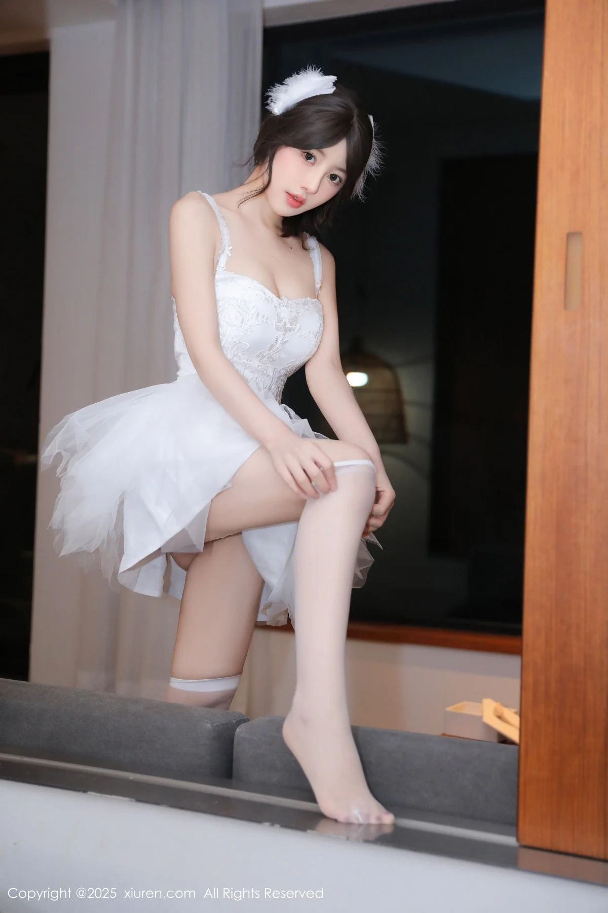 桃妖夭天使装扮露性感白色内衣配白丝袜秀曼妙身材绝美写真 第 62 张