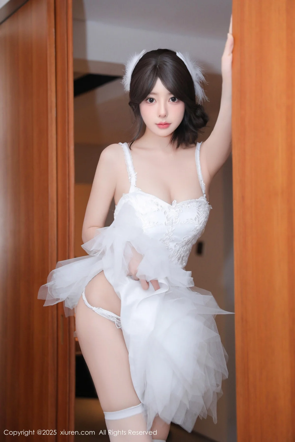 桃妖夭天使装扮露性感白色内衣配白丝袜秀曼妙身材绝美写真 第 65 张