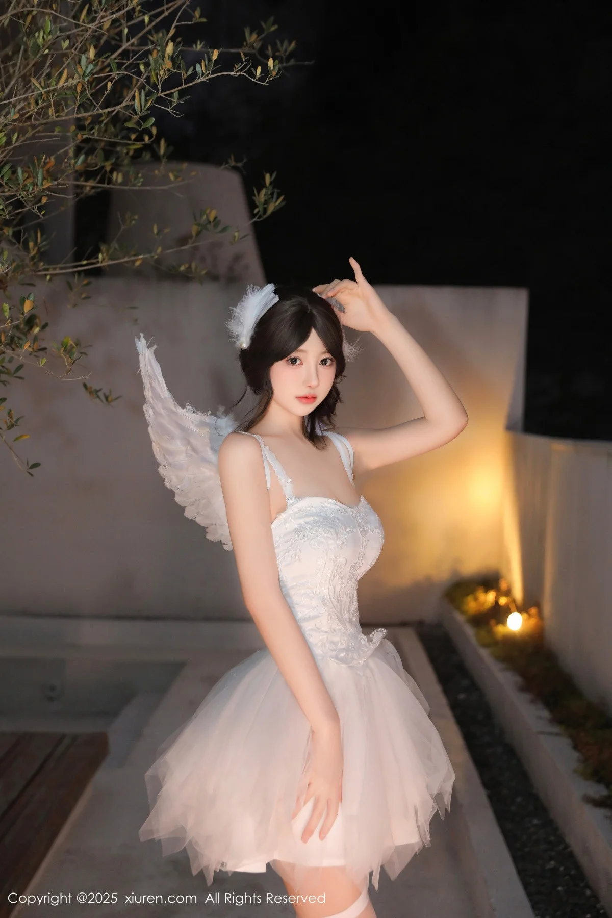 桃妖夭天使装扮露性感白色内衣配白丝袜秀曼妙身材绝美写真 第 7 张