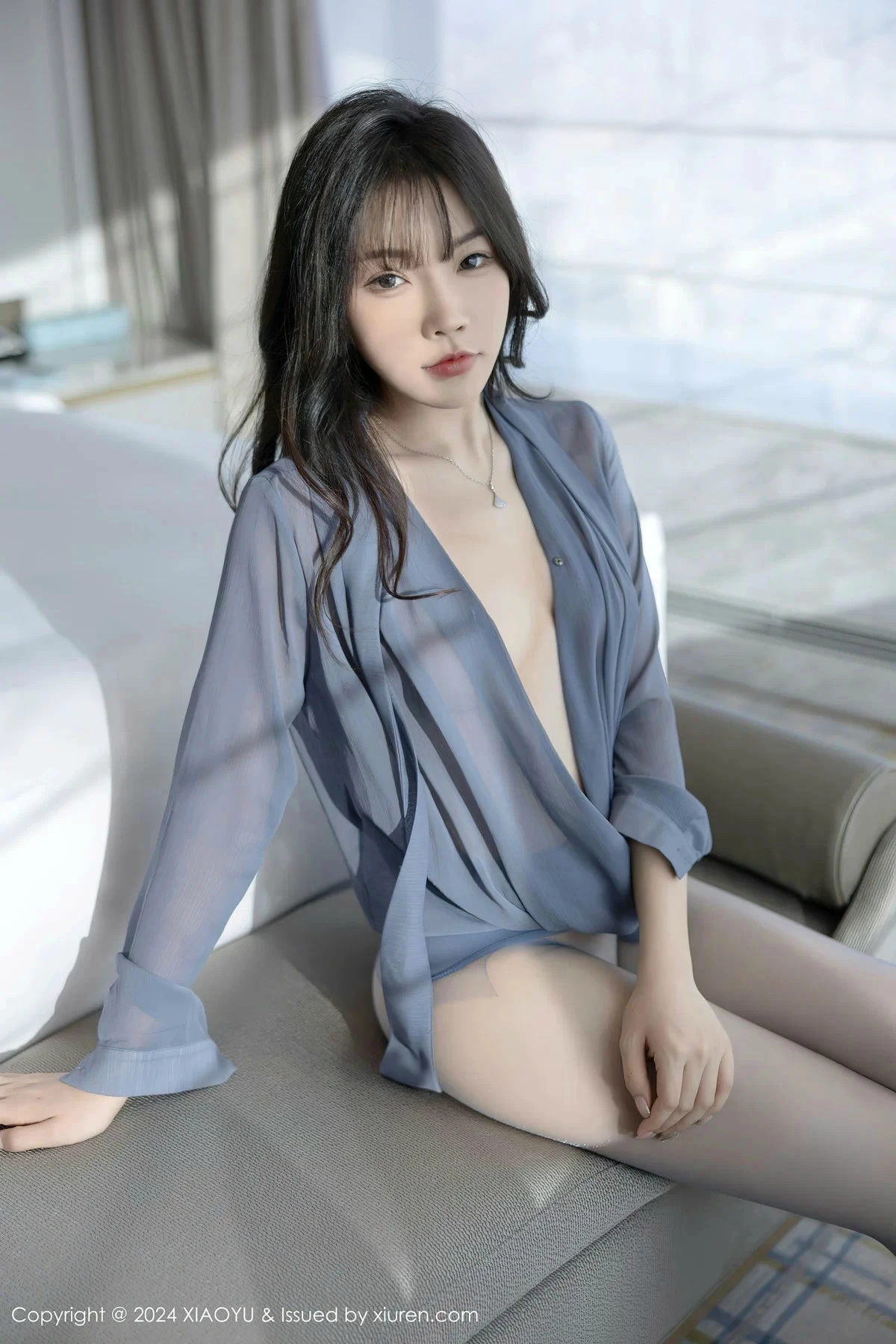 徐莉芝Booty蓝灰上衣配短裙露性感内衣秀曼妙身姿绝美写真 第 113 张