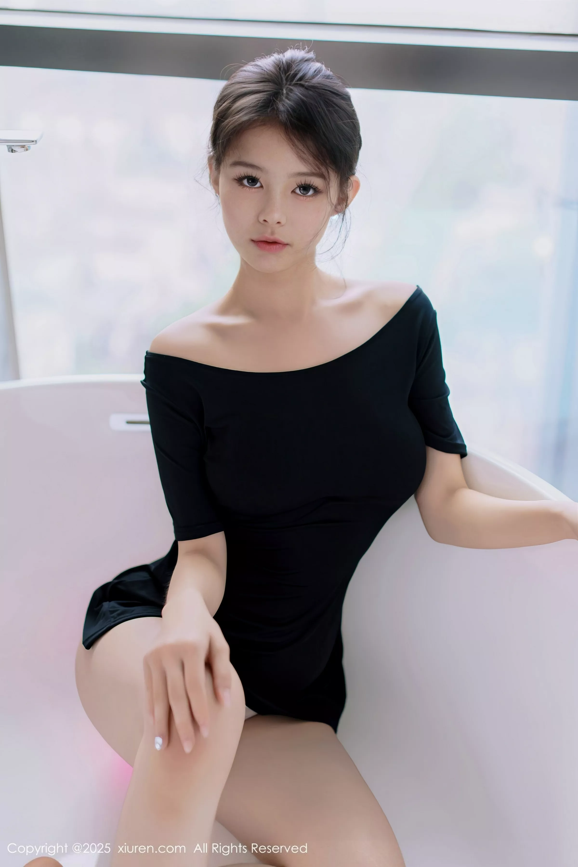 小橘子orange性感黑色连衣短裙露丁字裤秀曼妙身姿绝美写真 第 69 张