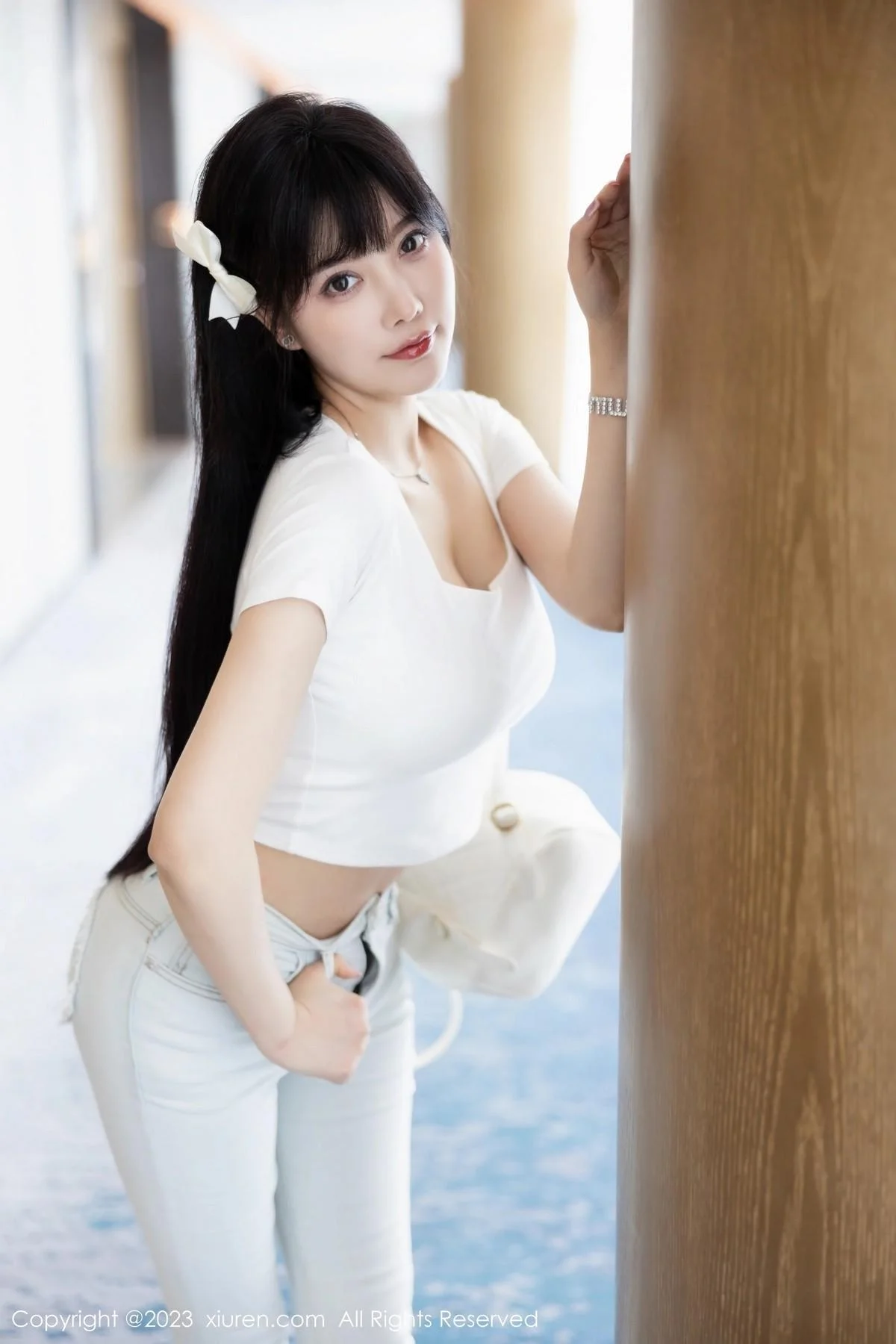 杨晨晨Yome私房性感浅色内衣配超薄无内肉丝完美绝美写真 第 12 张