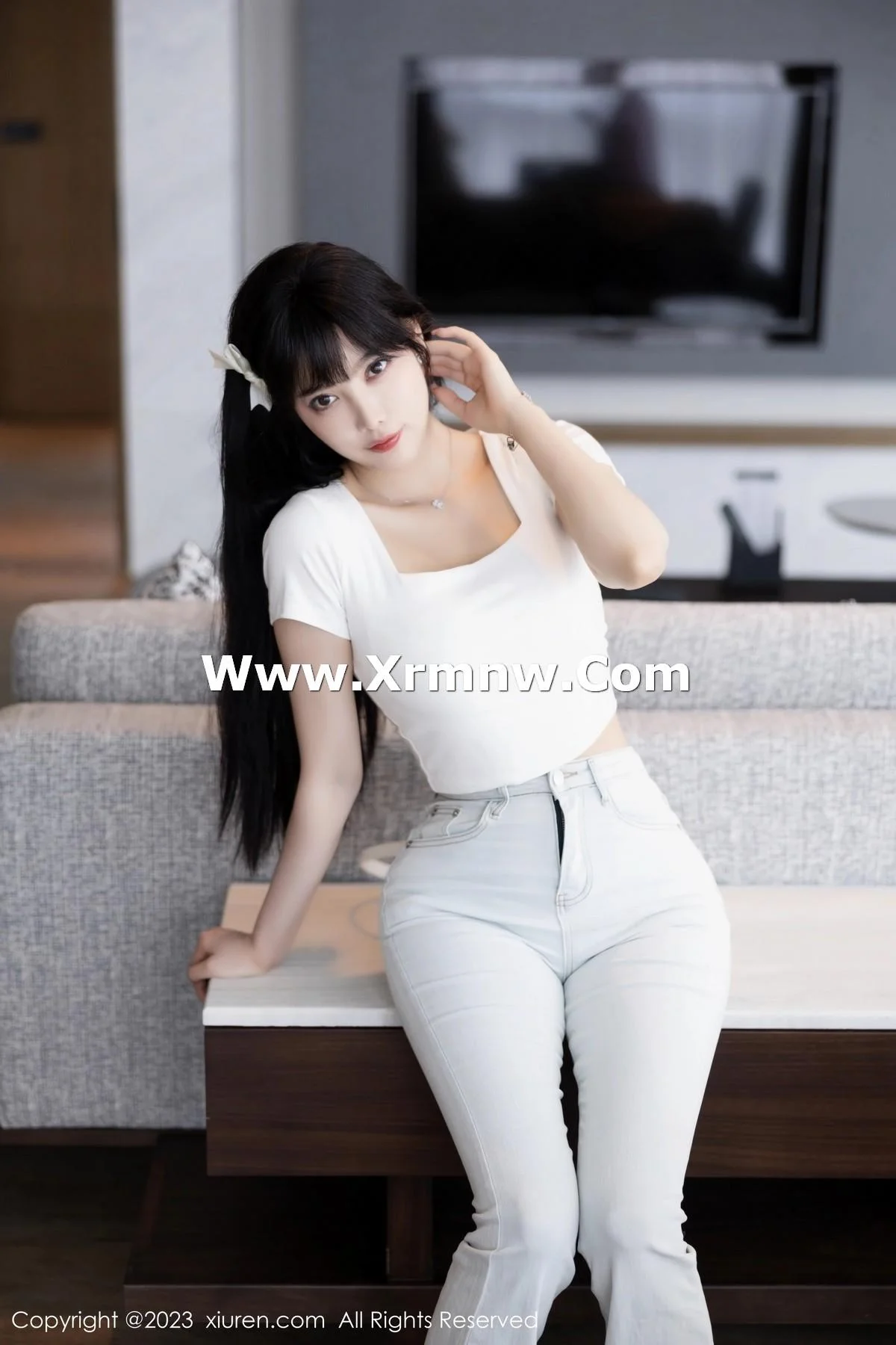 杨晨晨Yome私房性感浅色内衣配超薄无内肉丝完美绝美写真 第 15 张