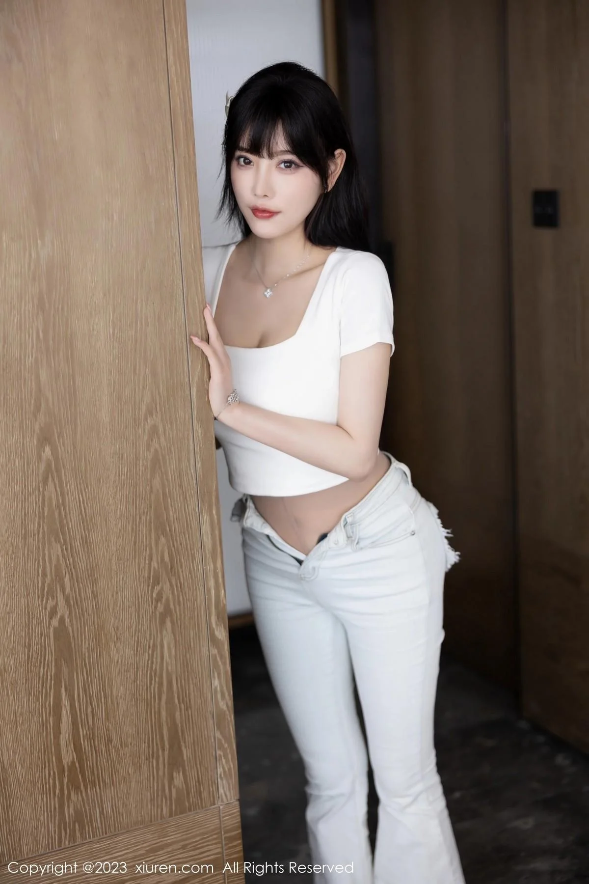 杨晨晨Yome私房性感浅色内衣配超薄无内肉丝完美绝美写真 第 25 张