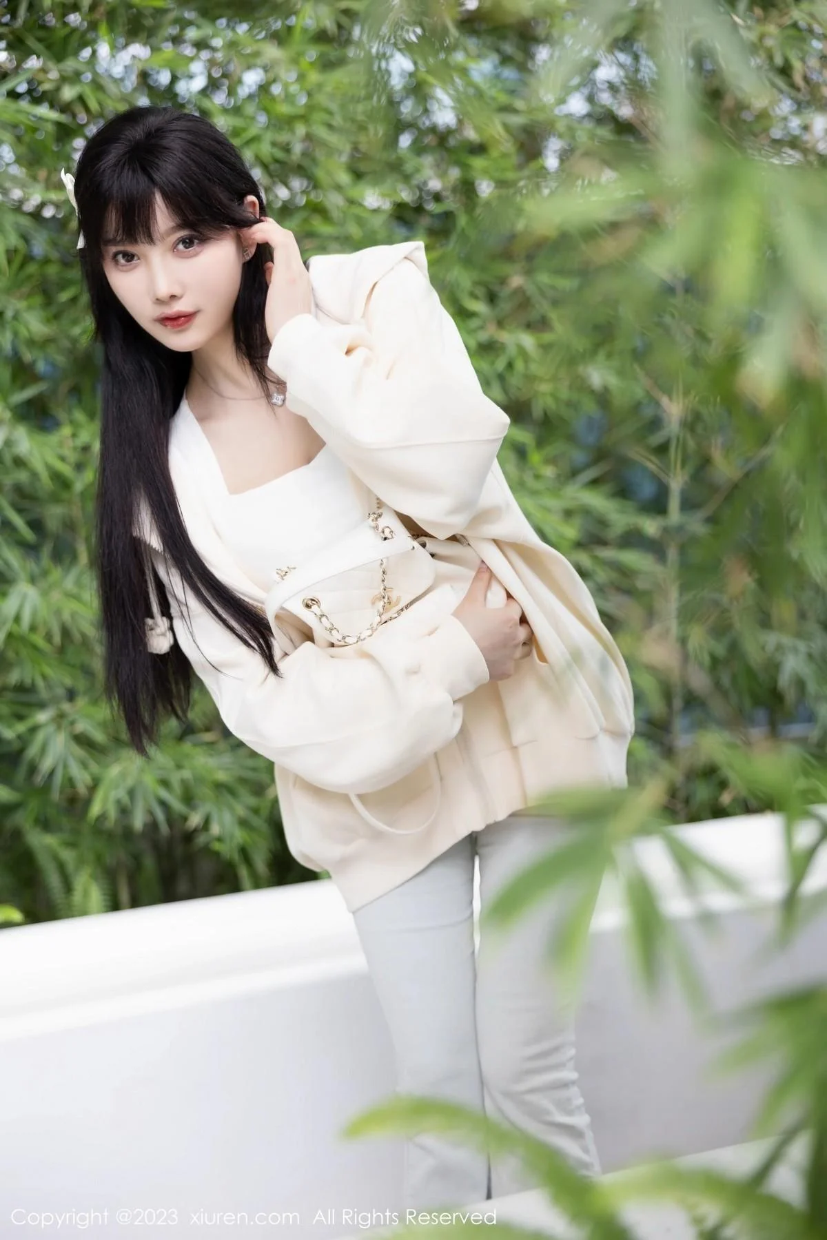 杨晨晨Yome私房性感浅色内衣配超薄无内肉丝完美绝美写真 第 7 张