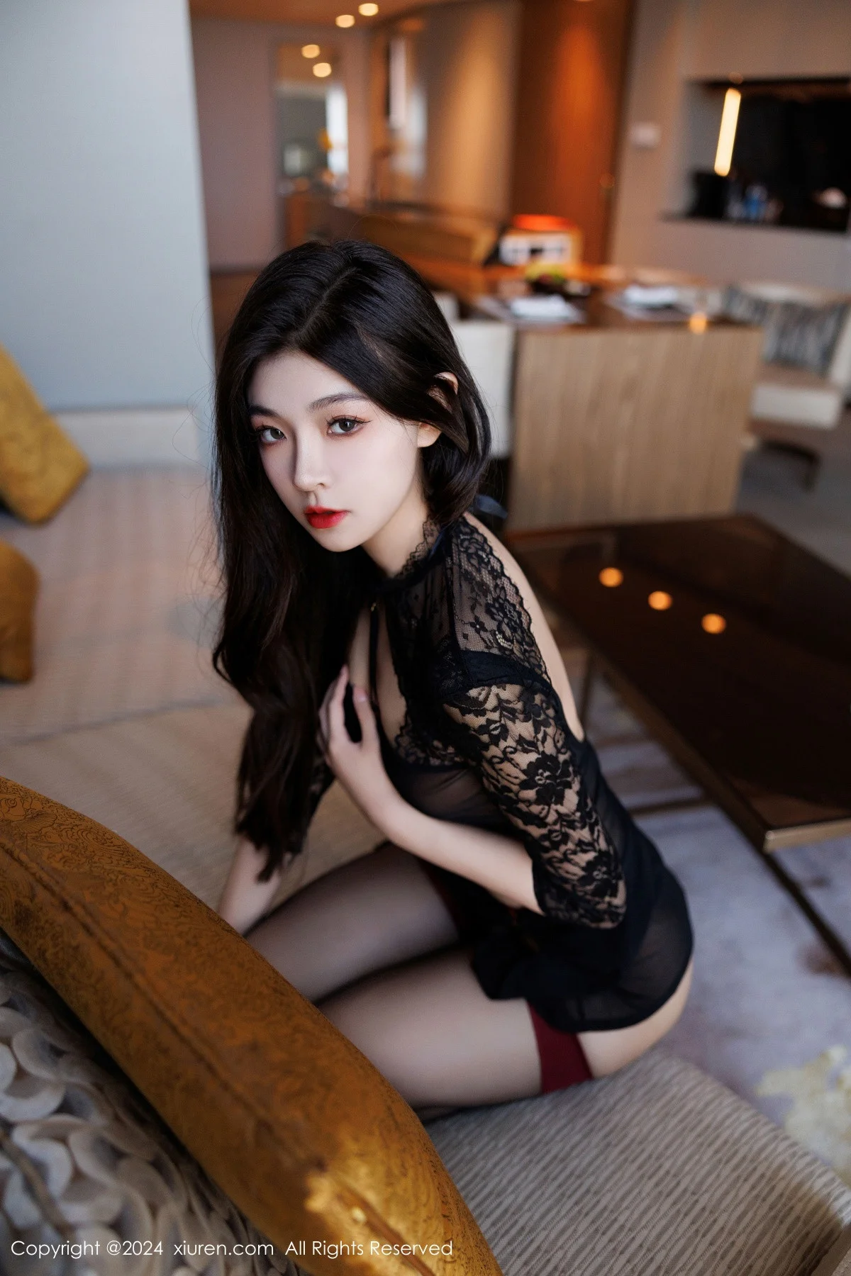 初梦瑶性感白色连衣长裙+黑色蕾丝服饰秀曼妙身姿绝美写真 第 69 张