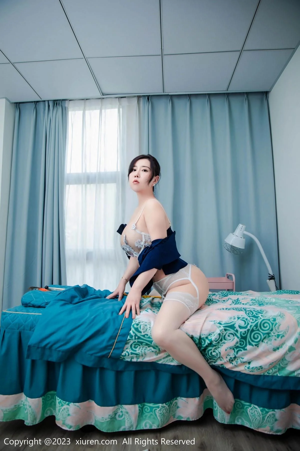 王婉悠Queen性感技师装扮脱制服露轻透薄纱内衣绝美写真 第 35 张
