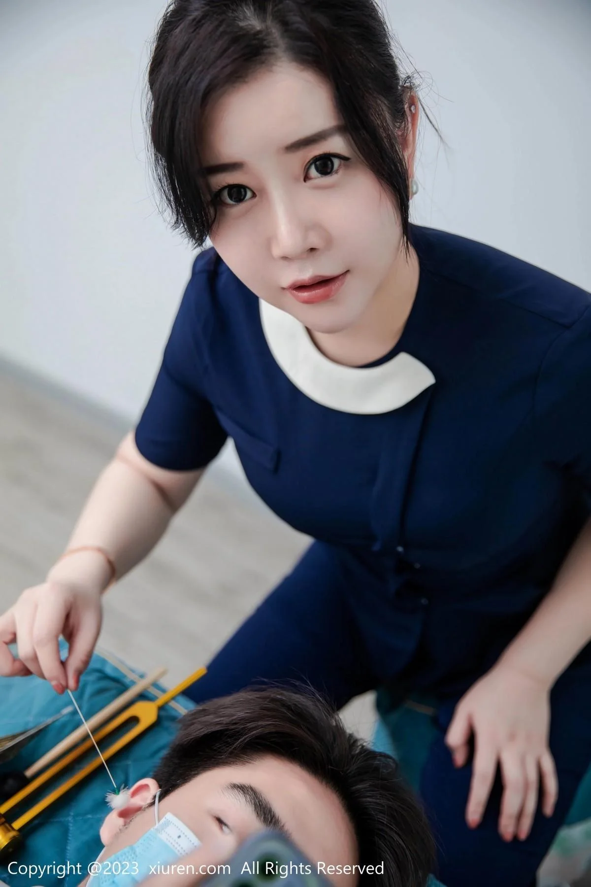 王婉悠Queen性感技师装扮脱制服露轻透薄纱内衣绝美写真 第 6 张