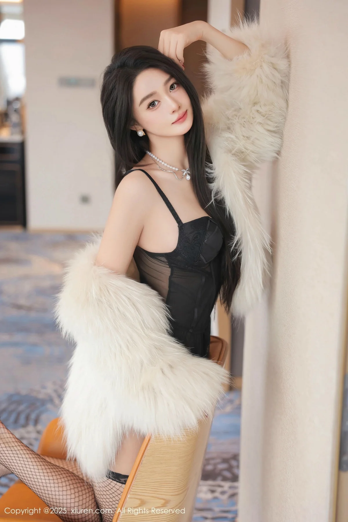 Candy糖糖性感黑色情趣内衣配黑丝网袜秀完美身材绝美写真 第 25 张