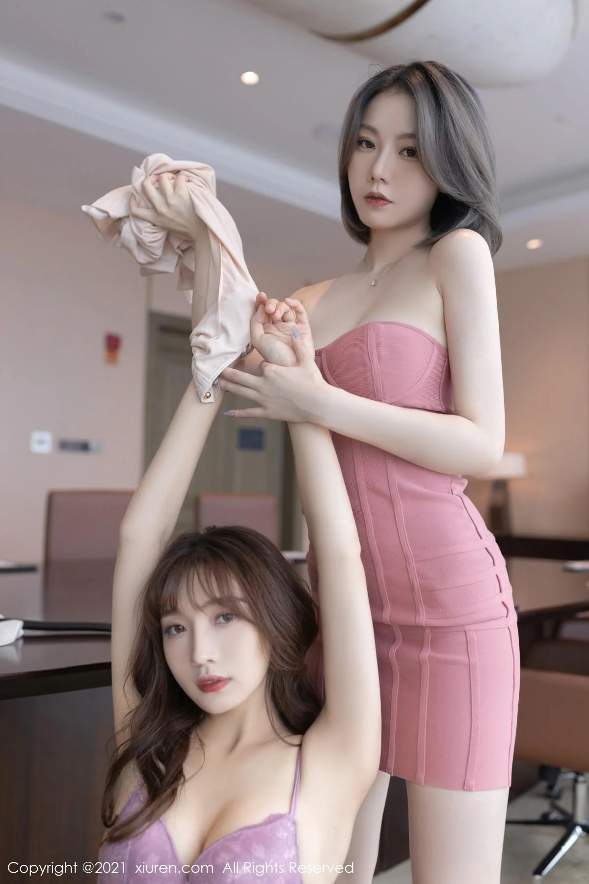 陆萱萱＆安然Maleah江浙沪旅拍性感姐妹花蕾丝内衣绝美写真 第 28 张