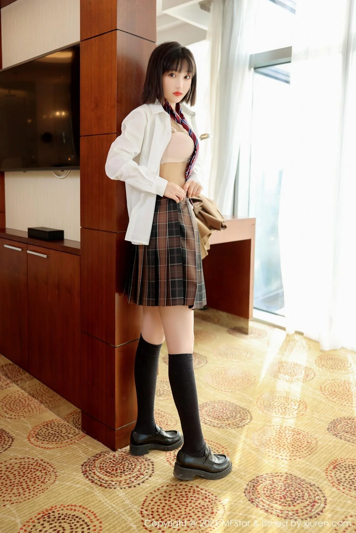甜筒晓彤居家女友主题粉色内衣配肉丝裤袜甜美可人写真 第 58 张