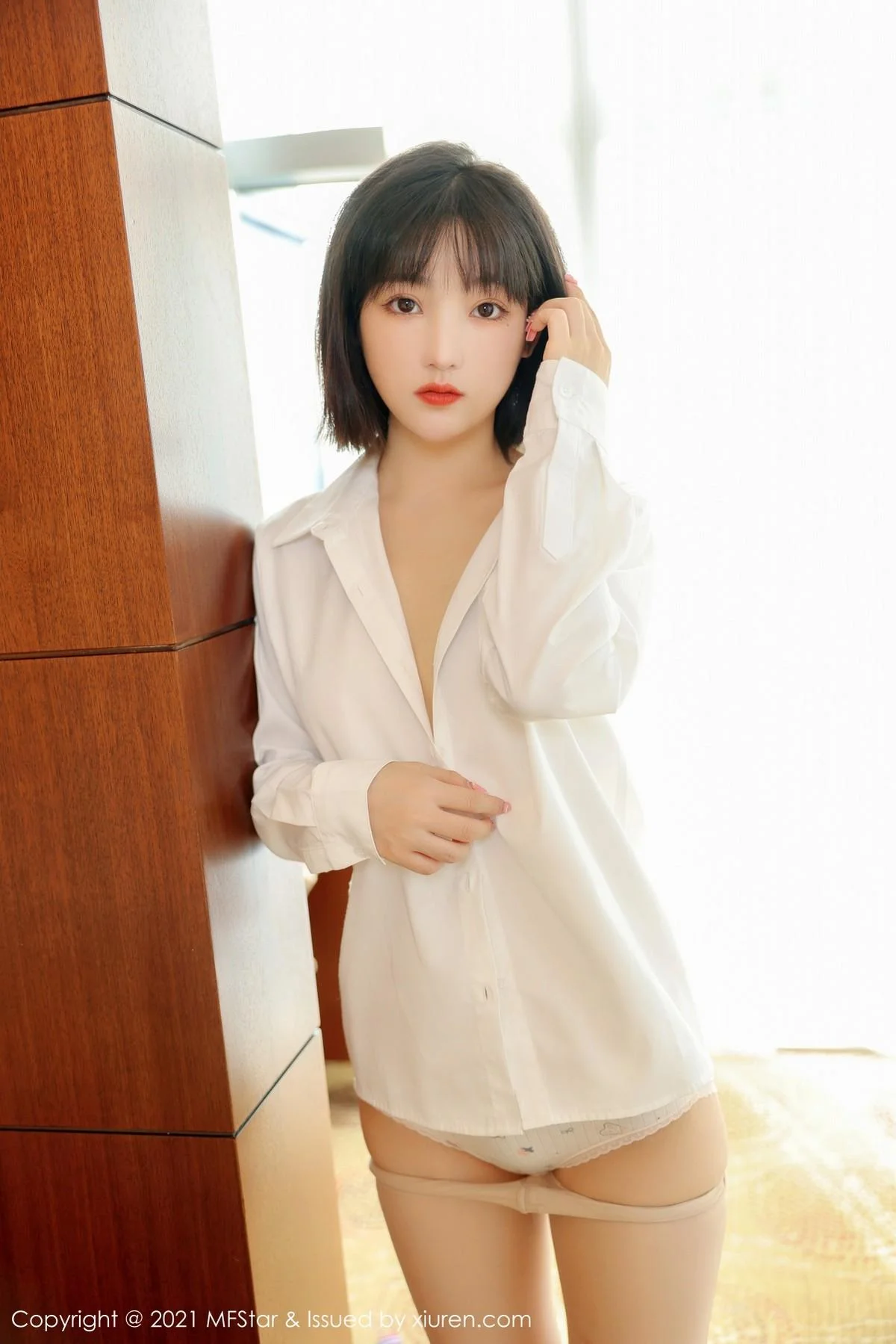 甜筒晓彤居家女友主题粉色内衣配肉丝裤袜甜美可人写真 第 84 张