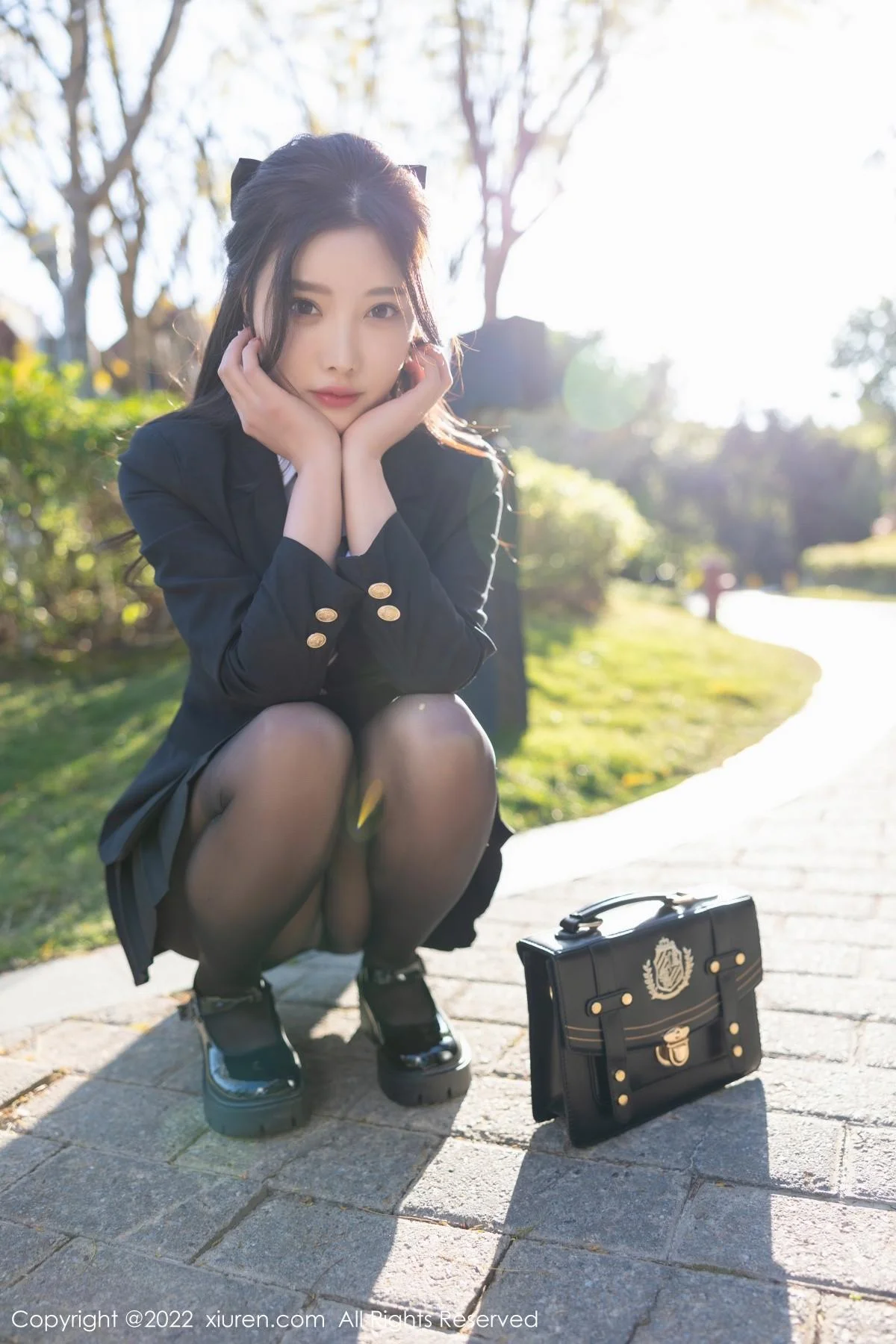 杨晨晨Yome脱学妹制服露性感内衣黑丝裤袜完美绝美写真 第 10 张