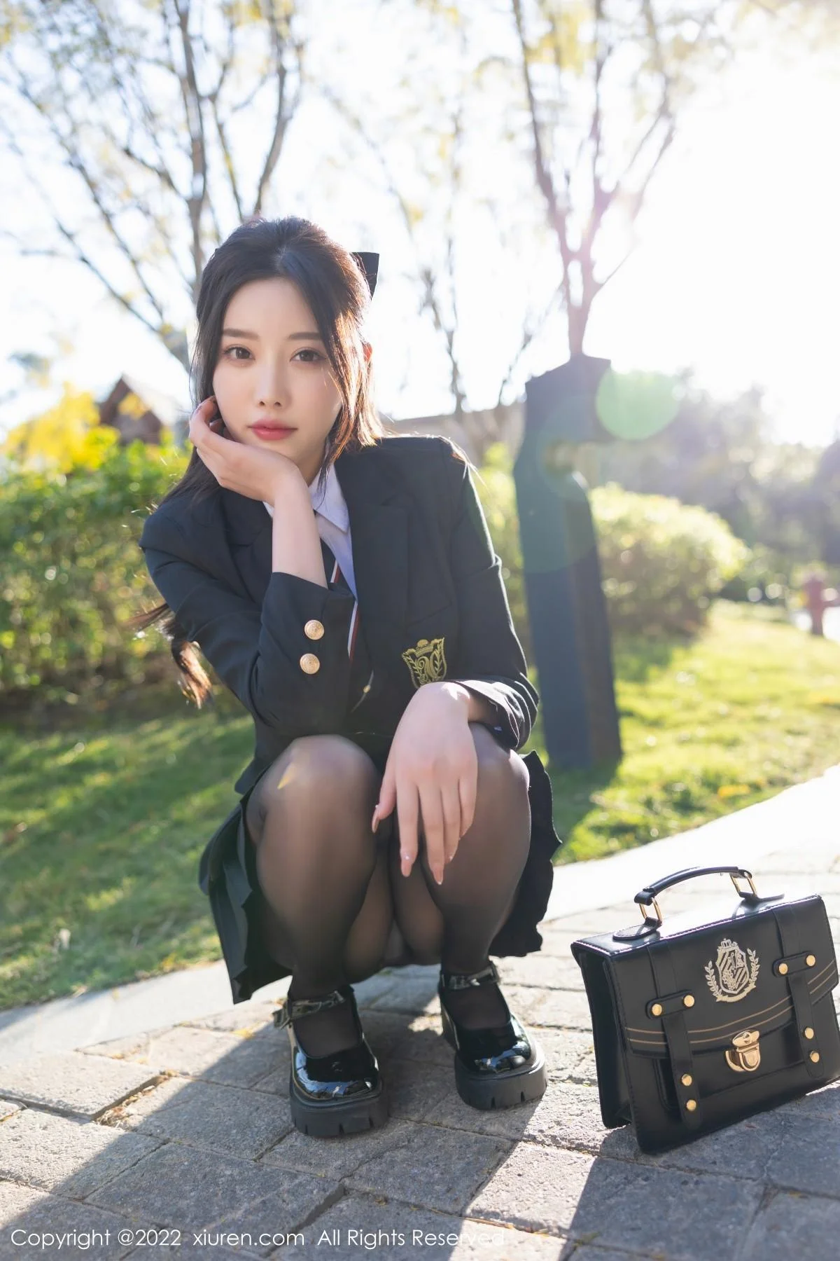 杨晨晨Yome脱学妹制服露性感内衣黑丝裤袜完美绝美写真 第 7 张