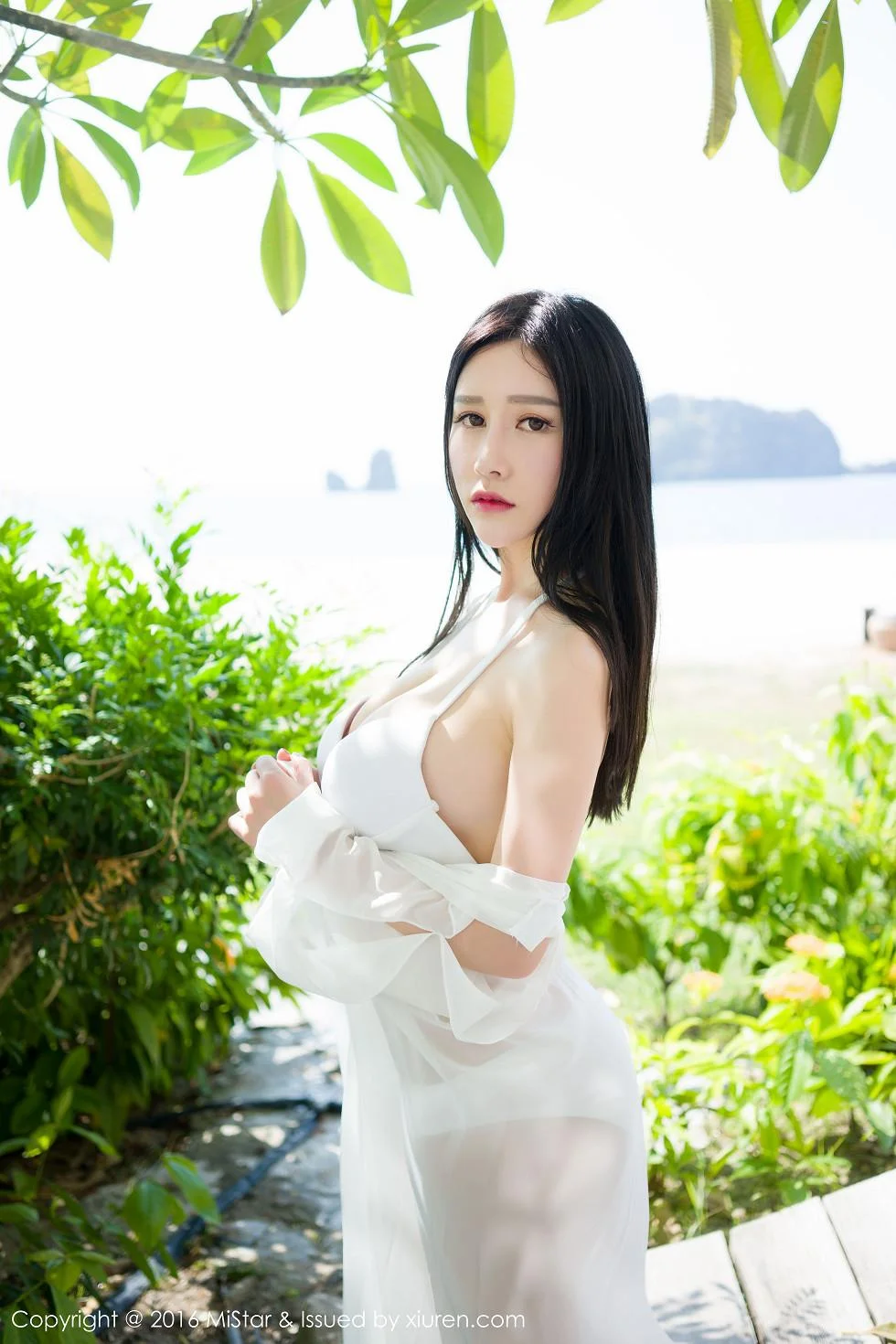 于姬Una兰卡威旅拍比基尼湿身豪乳绝美写真 第 58 张