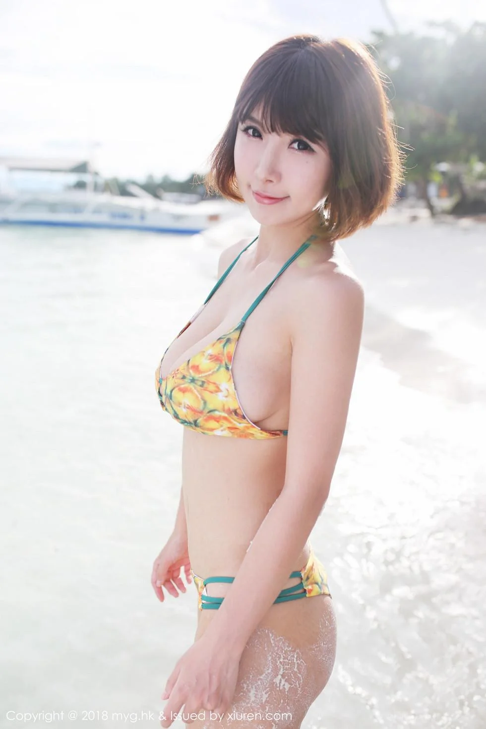 晓茜sunny沙滩边粉色比基尼秀完美身材傲人豪乳绝美写真 第 70 张